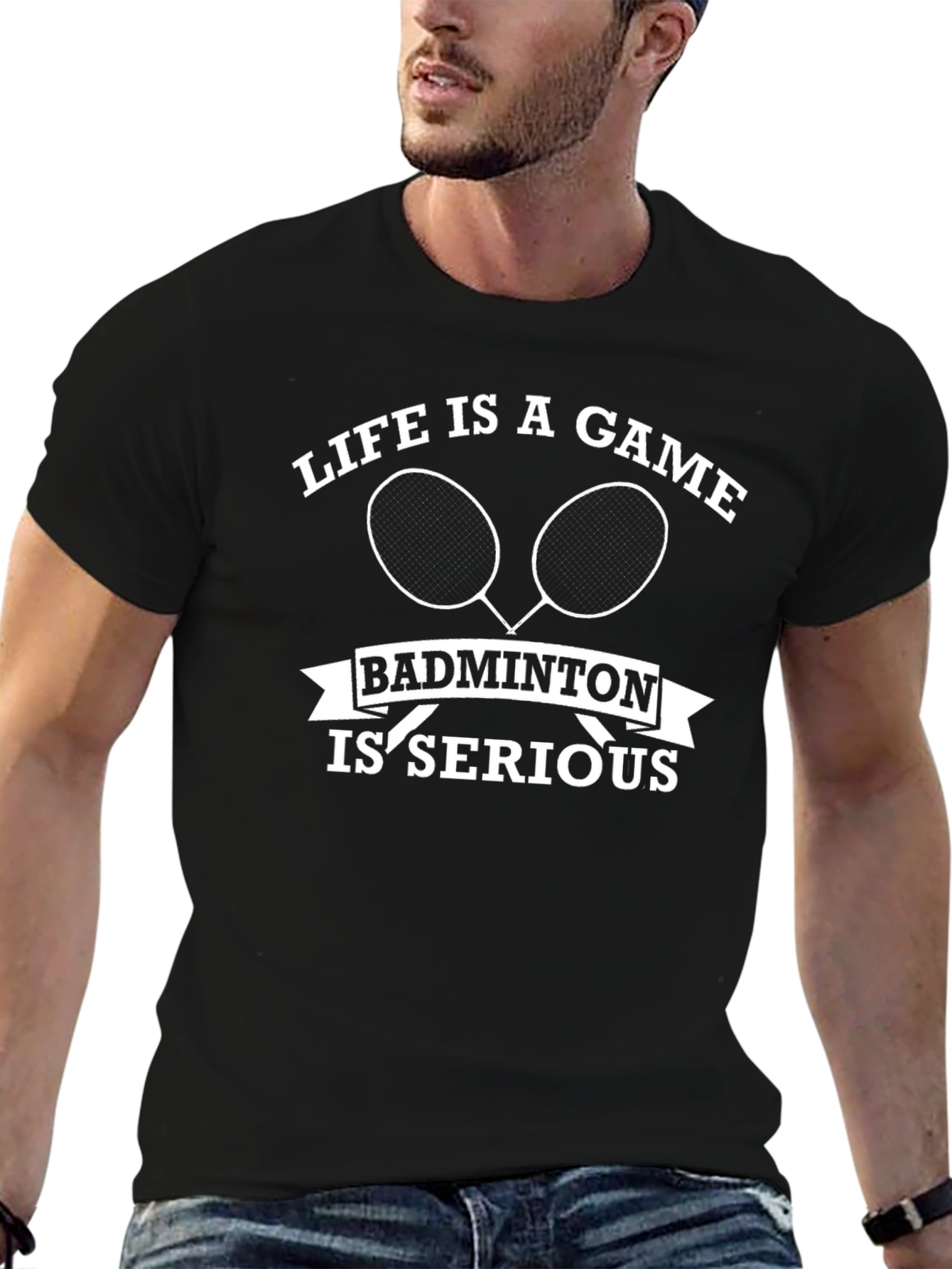 Badminton is Serious Graphic Tee