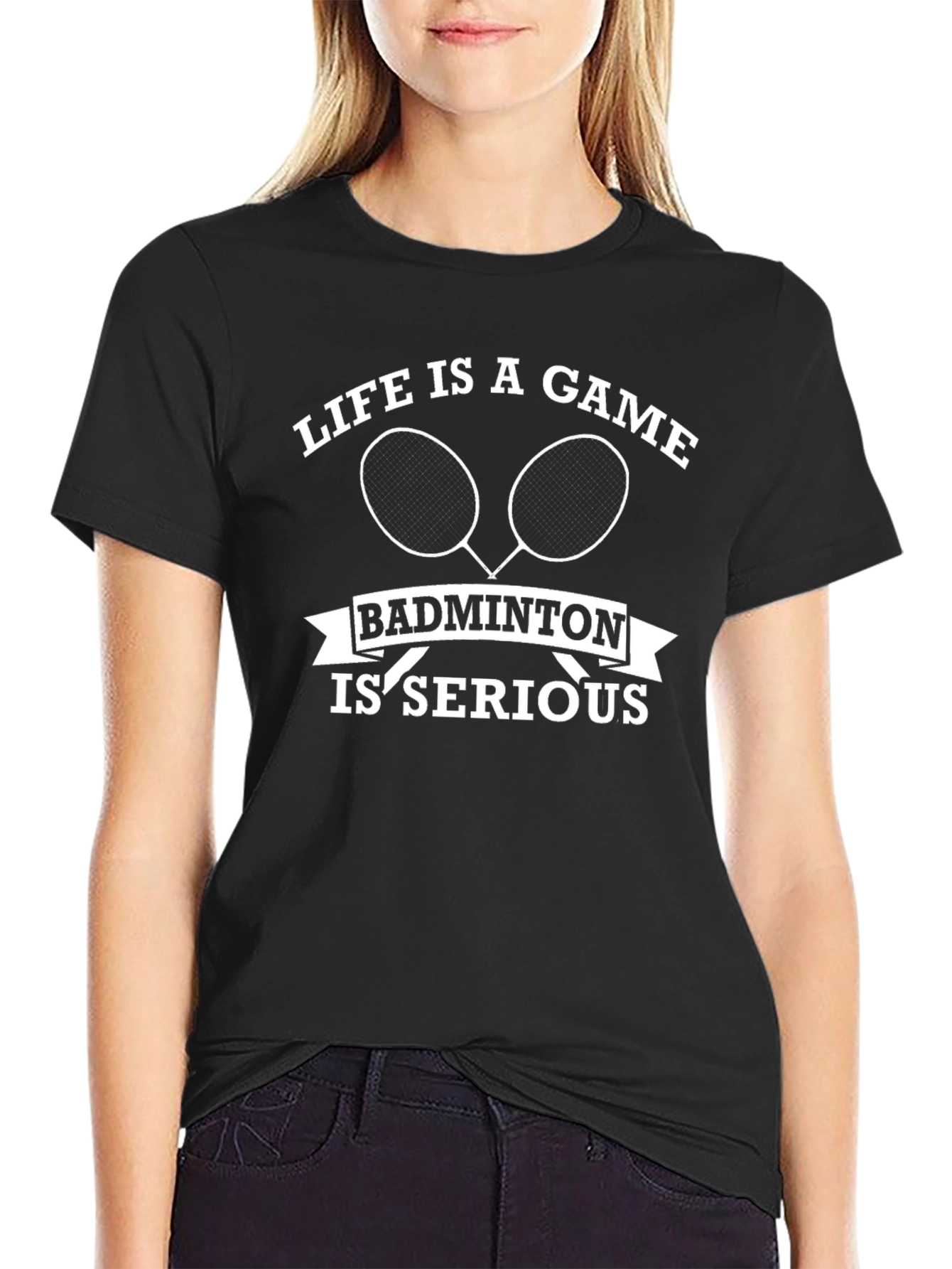 Badminton is Serious Graphic Tee