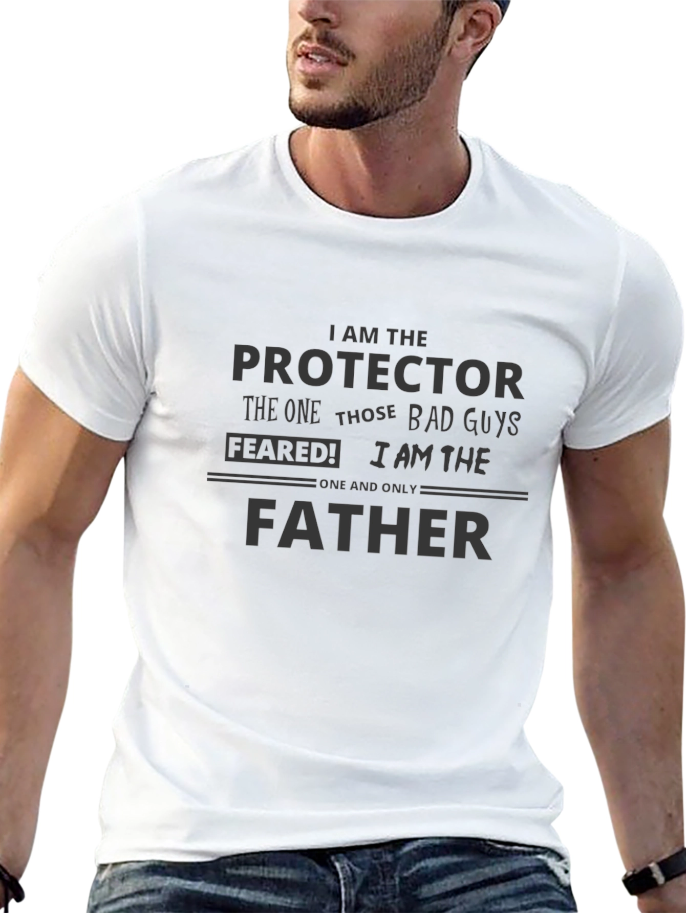 Protector Father Black T-Shirt