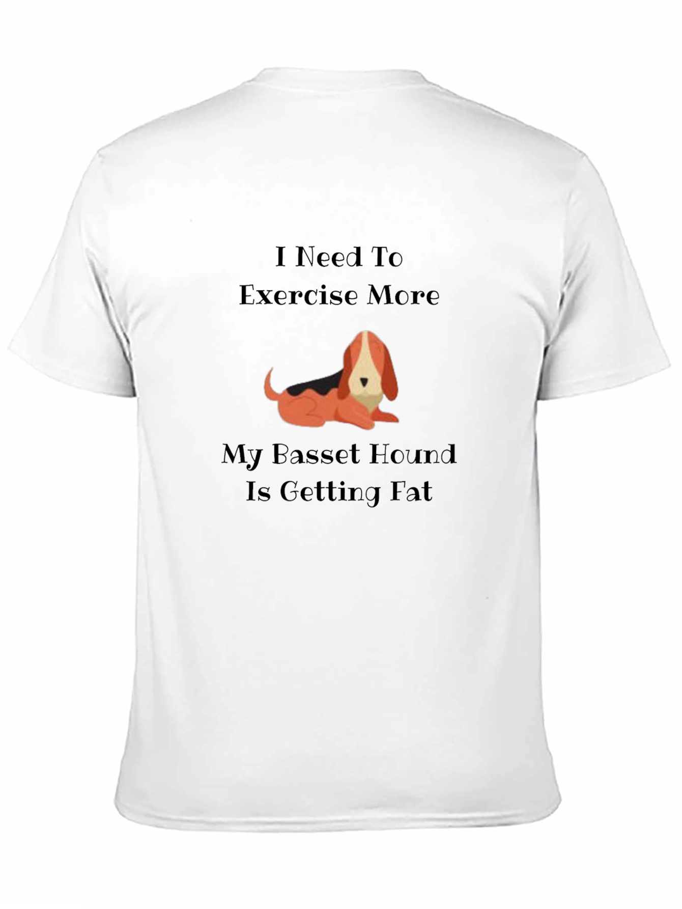 Funny Basset Hound Exercise Graphic T-Shirt