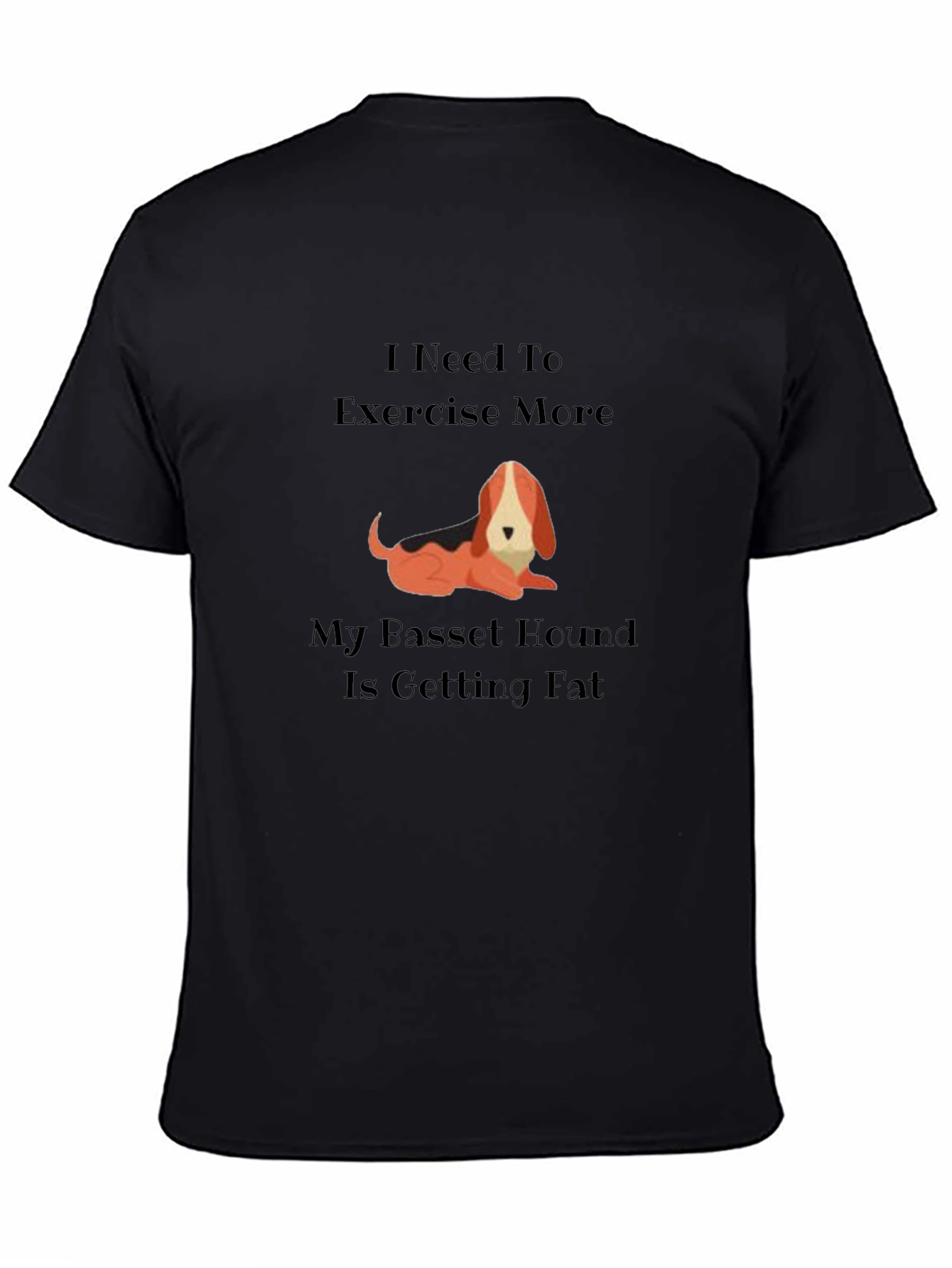 Funny Basset Hound Exercise Graphic T-Shirt