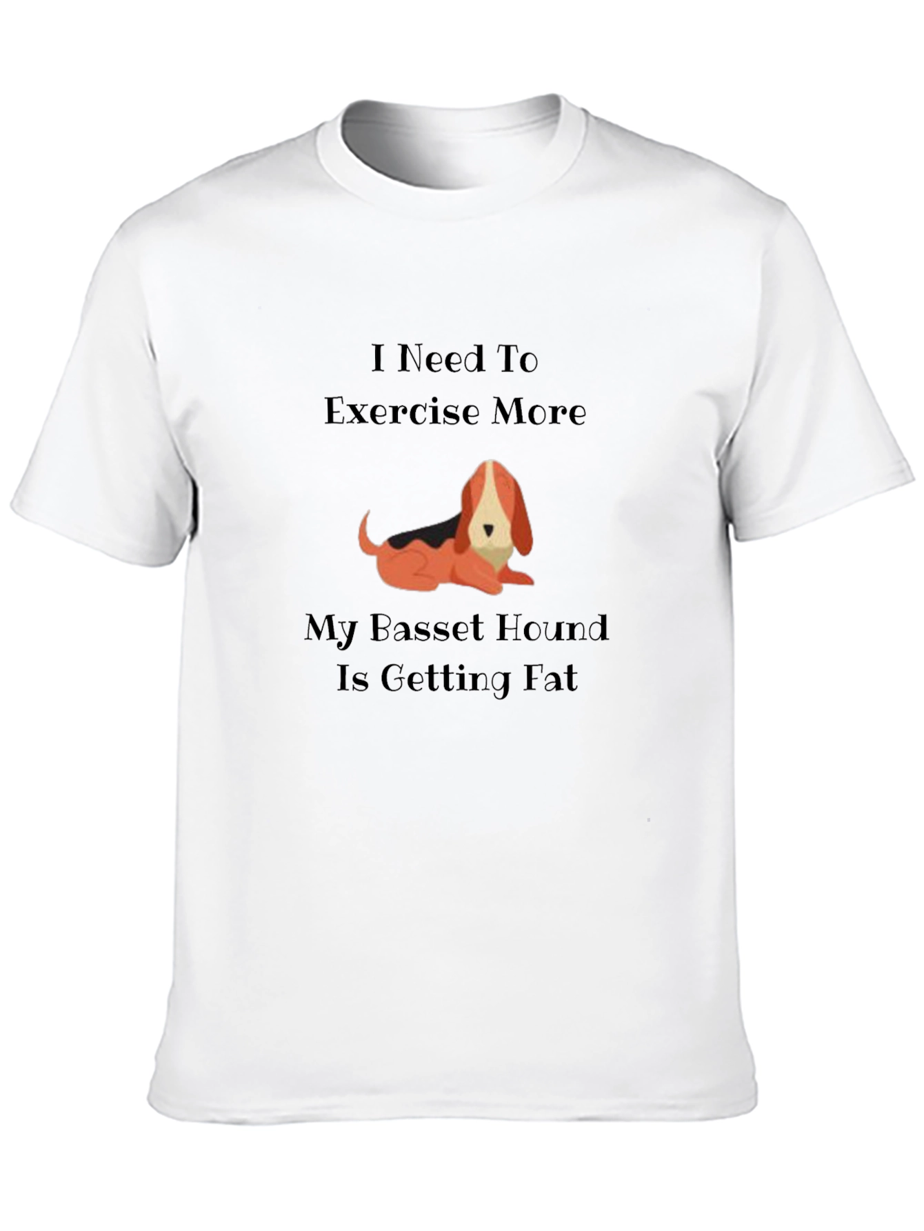 Funny Basset Hound Exercise Graphic T-Shirt