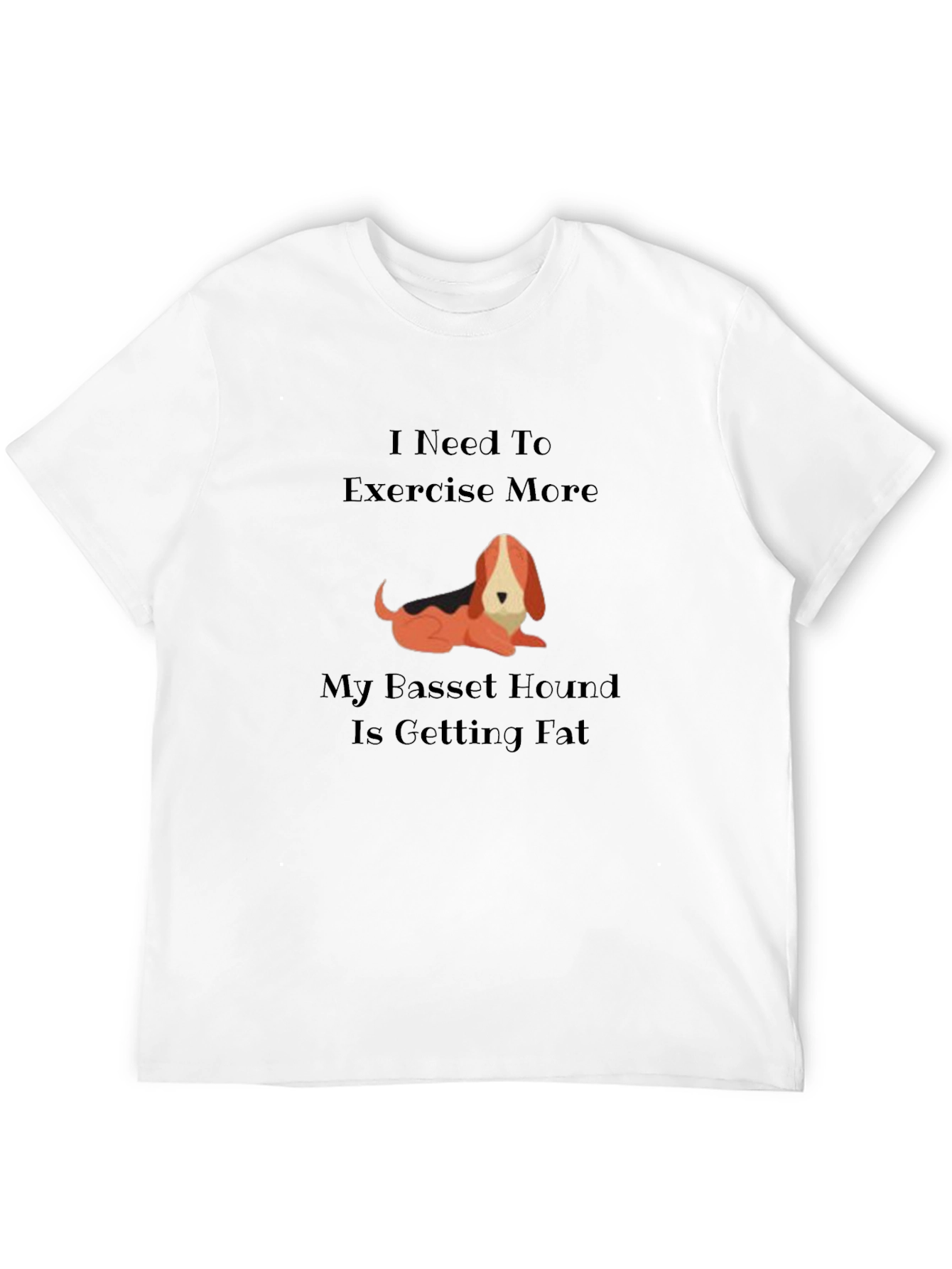 Funny Basset Hound Exercise Graphic T-Shirt