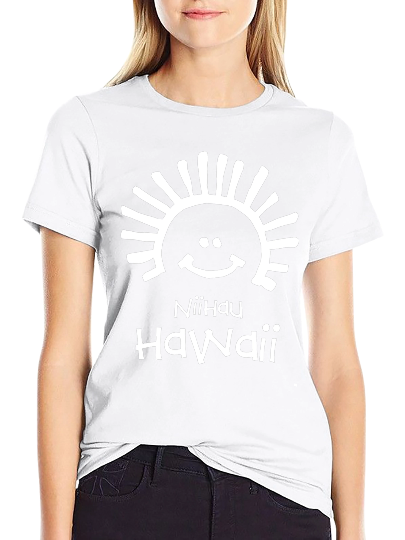 Niihau Hawaii Black Graphic T-Shirt