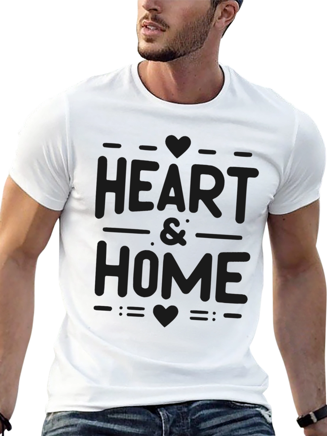 Heart & Home Black Graphic T-Shirt