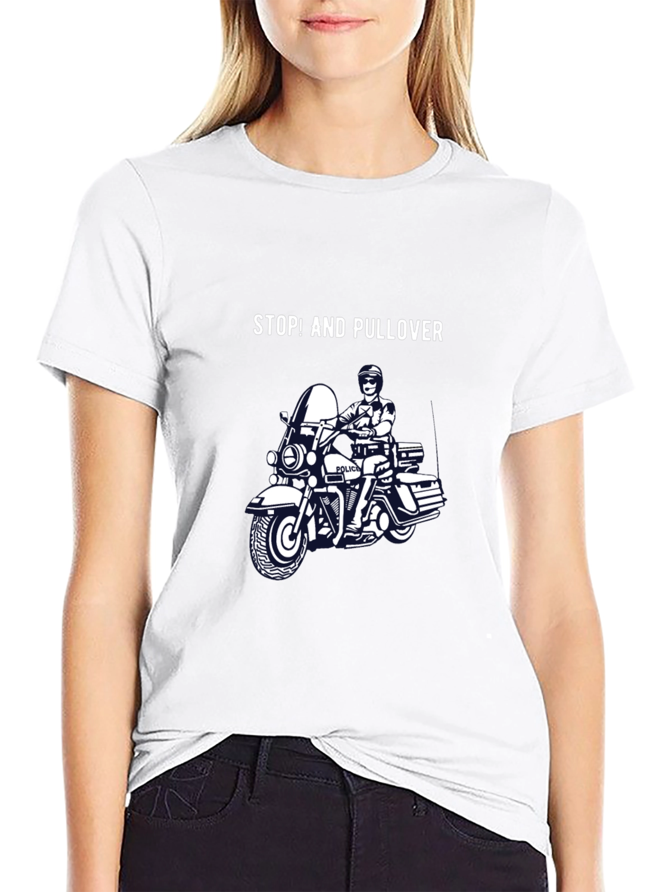 Stop and Pullover Graphic T-Shirt
