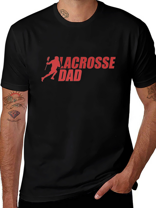 Lacrosse Dad Black T-Shirt - Sporty & Stylish