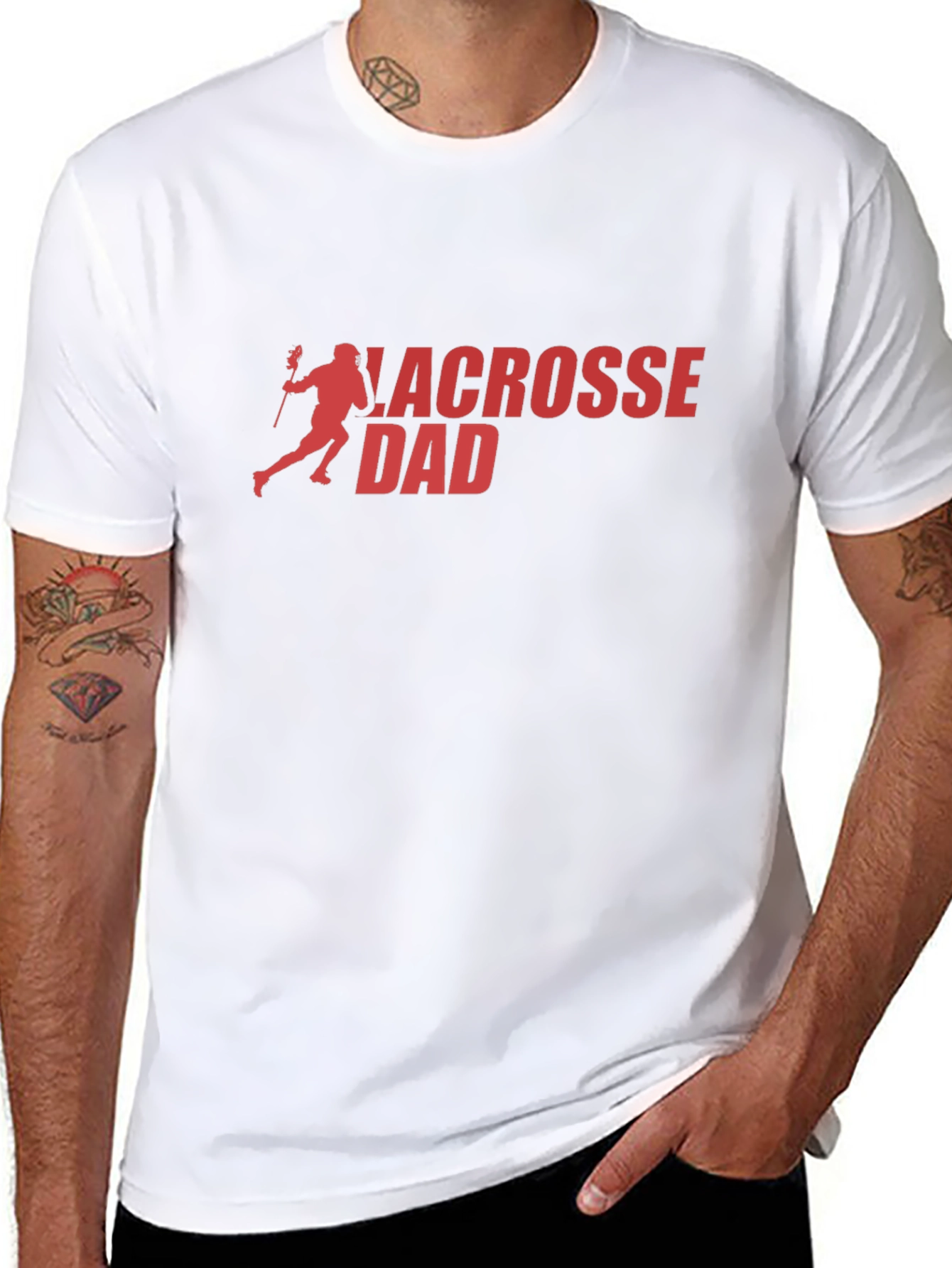 Lacrosse Dad Black T-Shirt - Sporty & Stylish