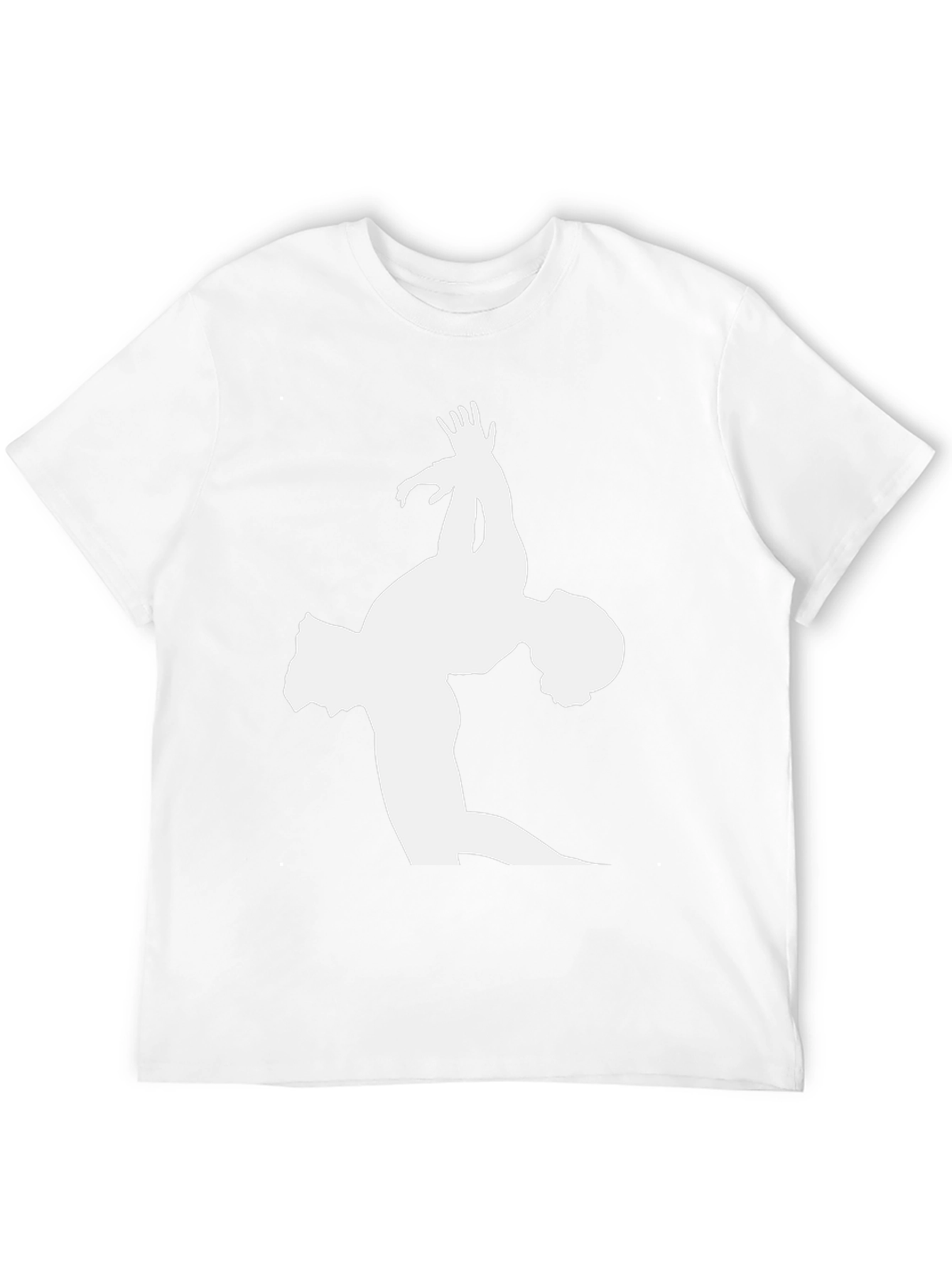 Gymnast Silhouette Graphic Tee - Black Cotton T-Shirt
