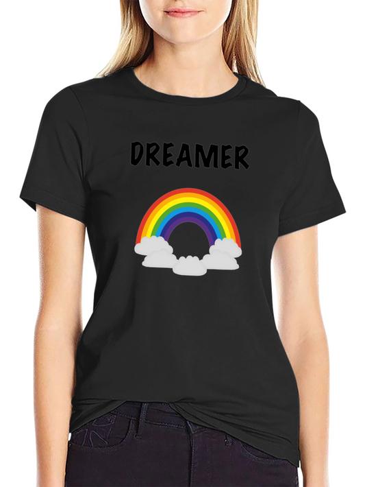 Dreamer Rainbow Graphic Tee - Unisex Soft Cotton T-Shirt