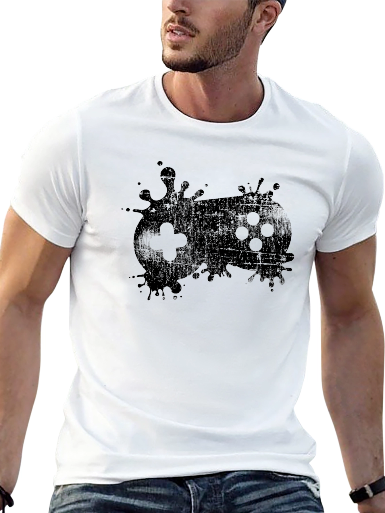 Gaming Controller Graphic Tee - Black