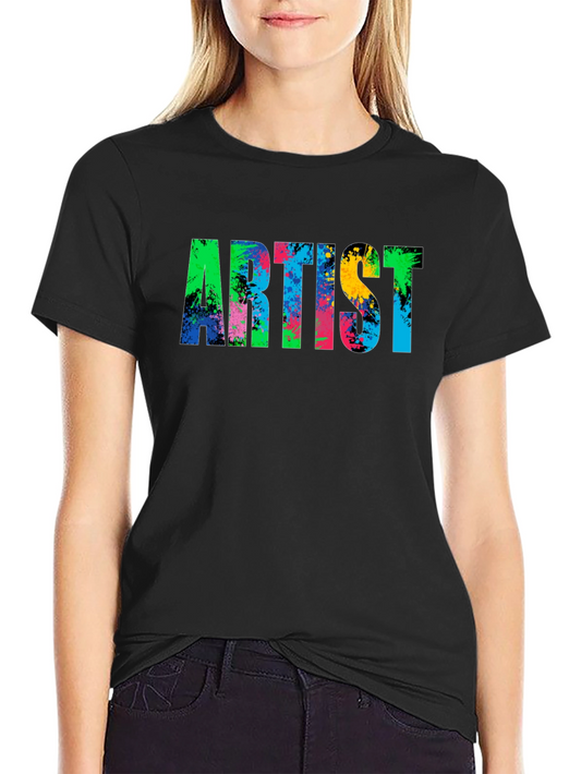 Colorful Artist Graphic Print Tee