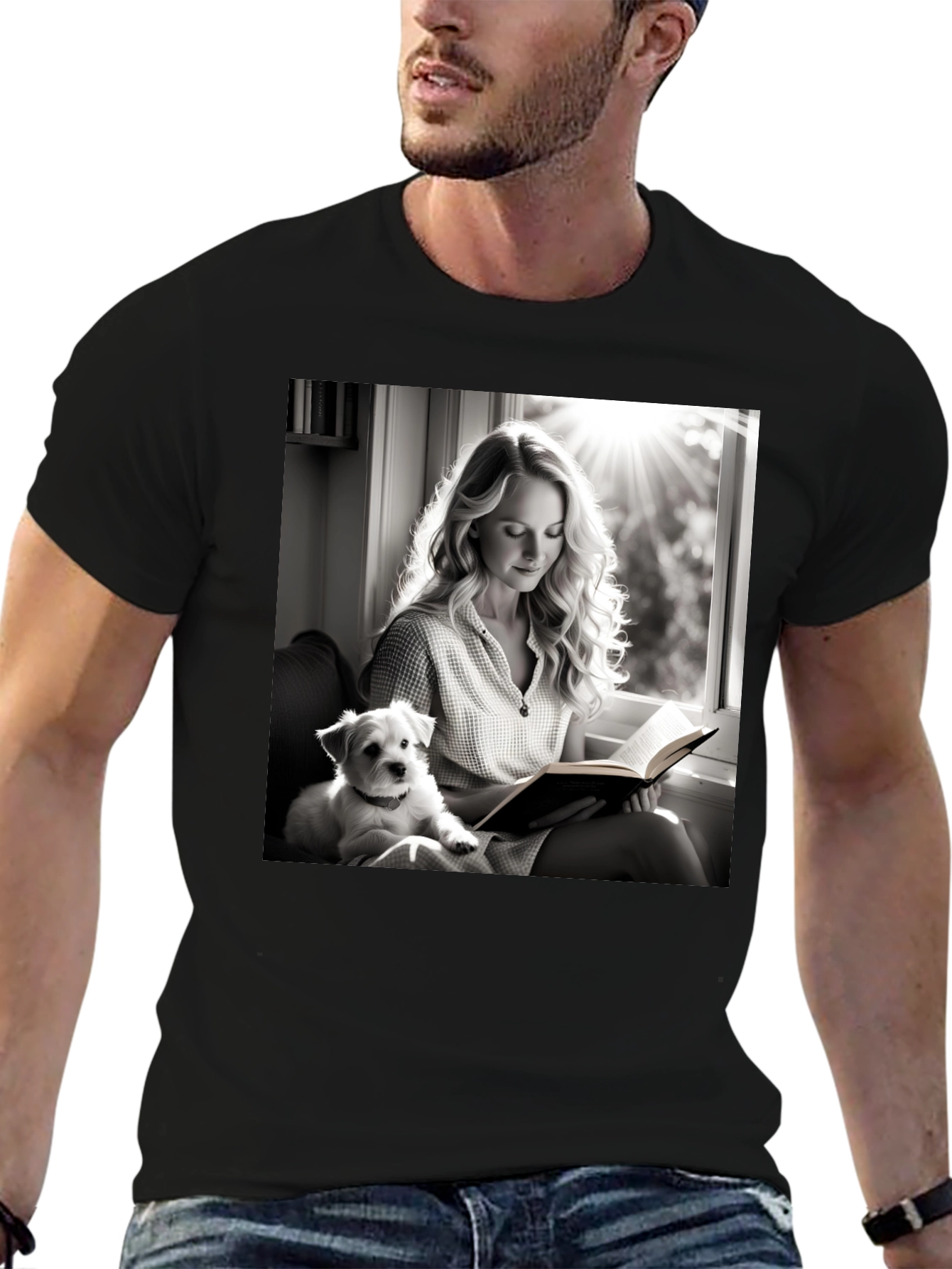 Book Reading Dog T-Shirt