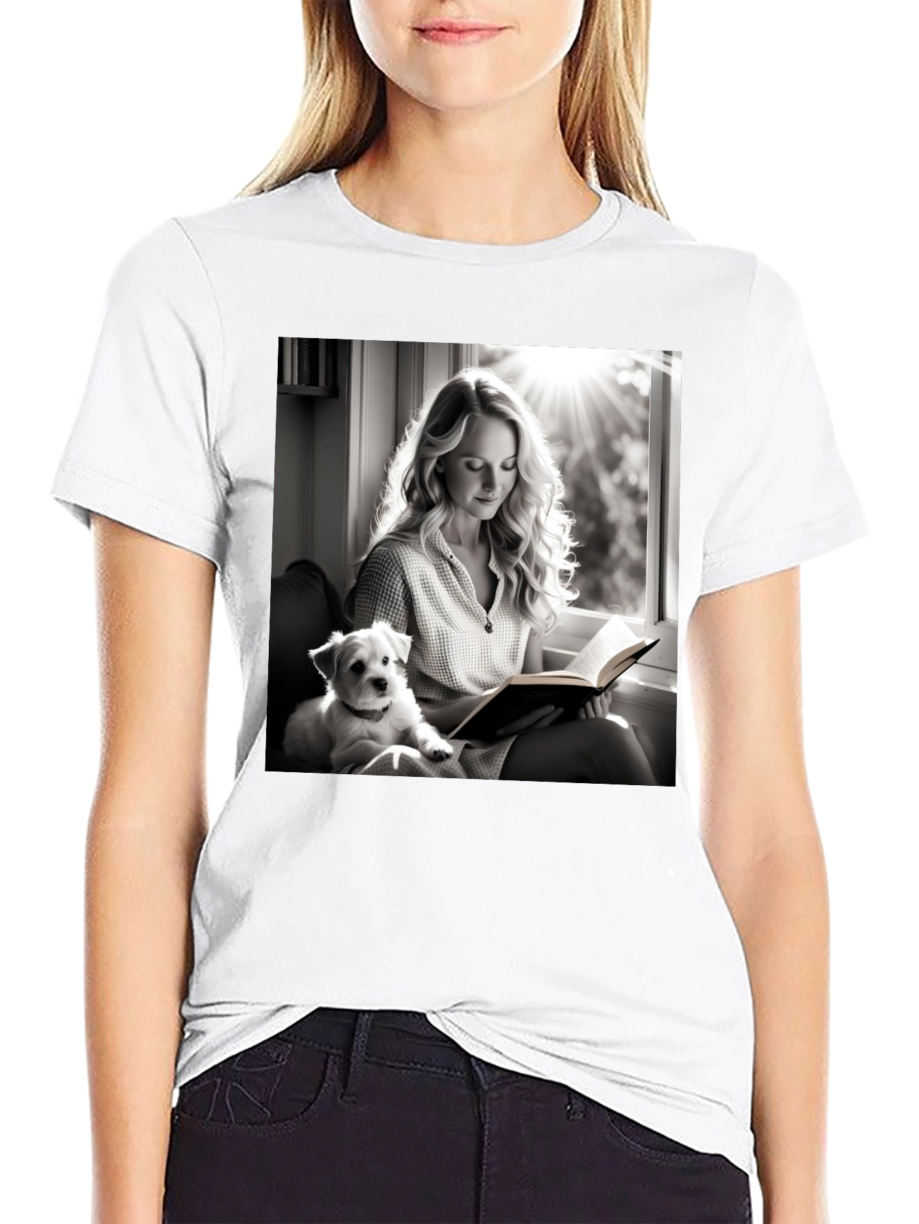 Book Reading Dog T-Shirt
