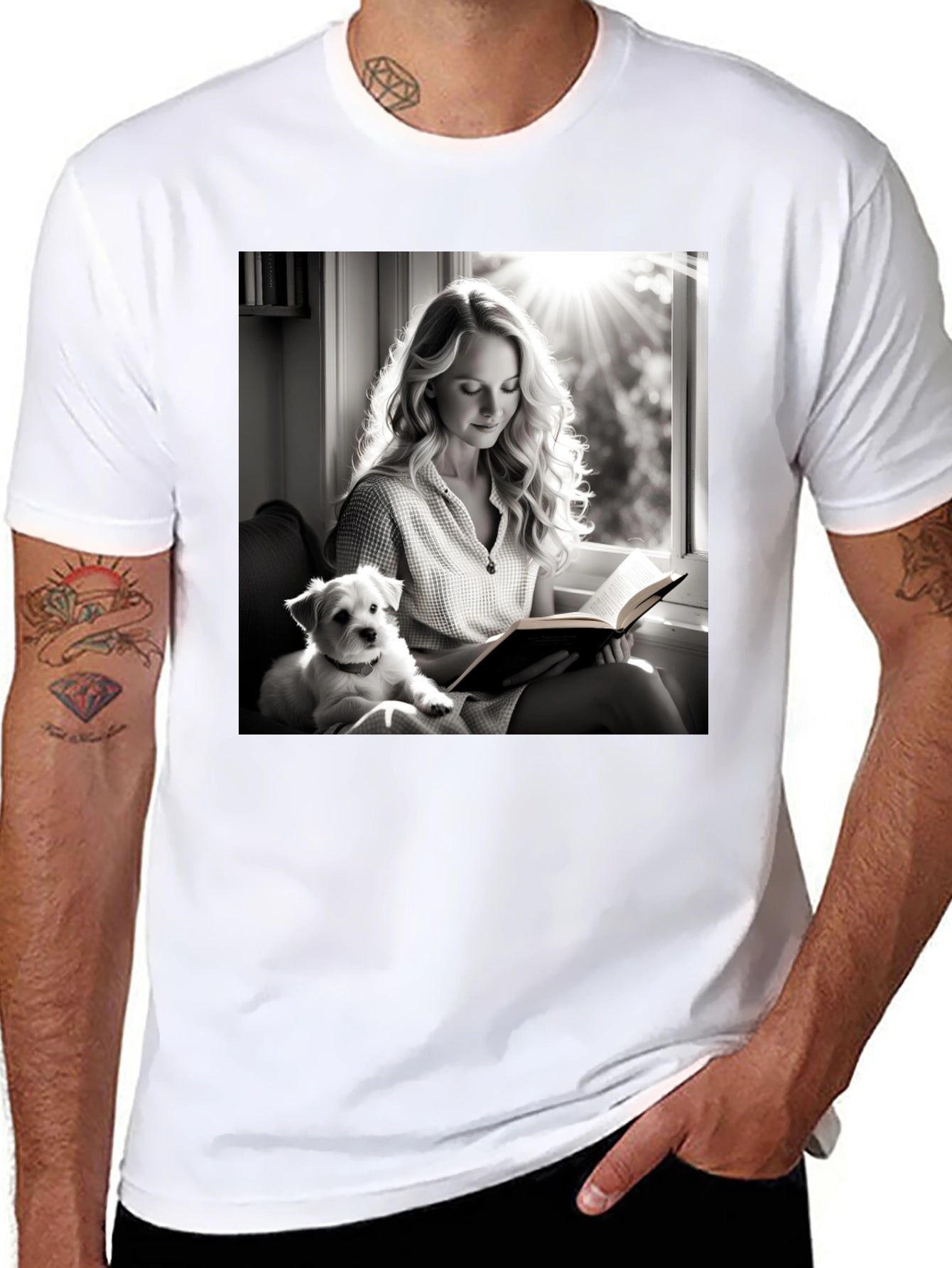 Book Reading Dog T-Shirt