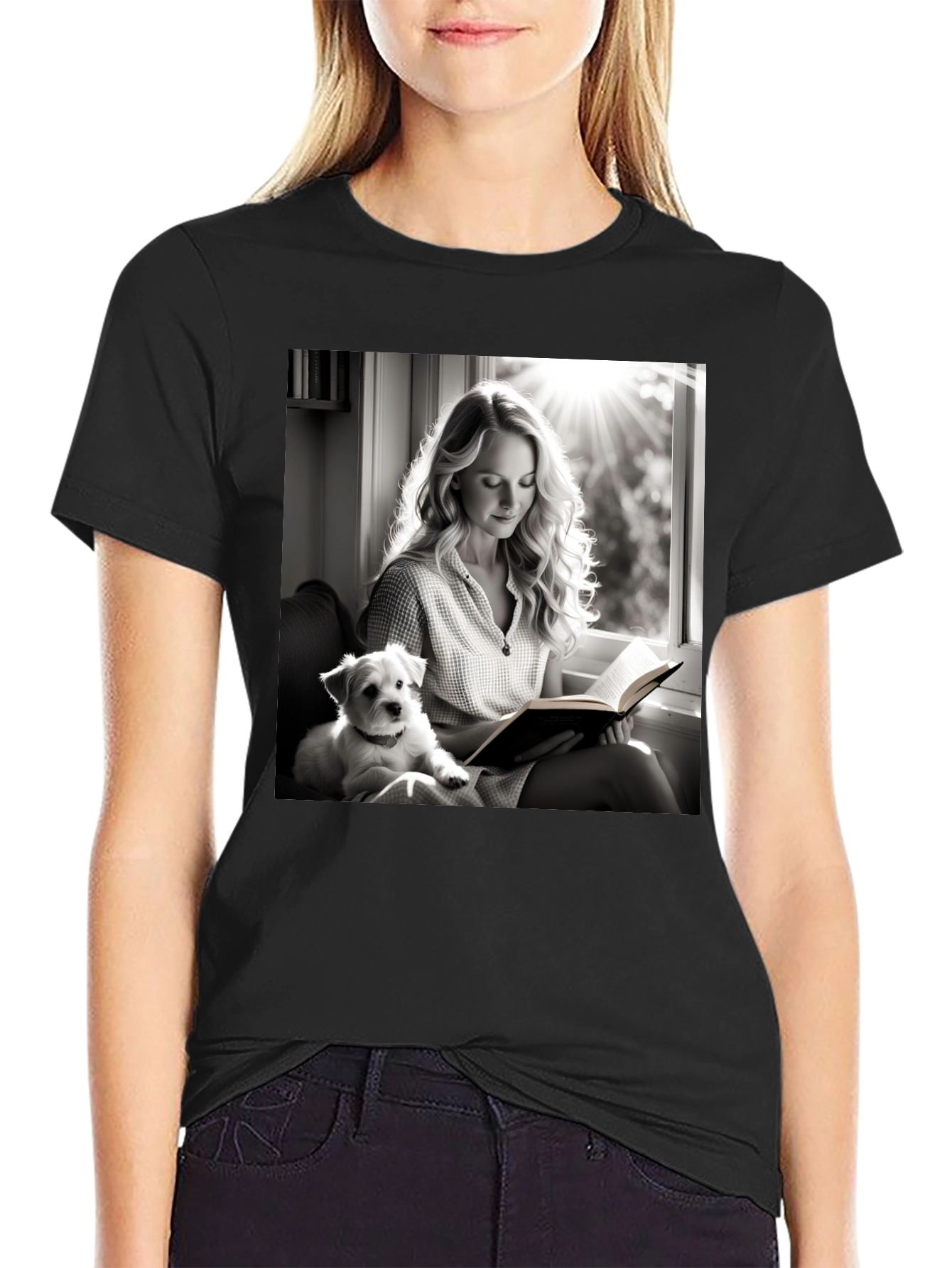 Book Reading Dog T-Shirt
