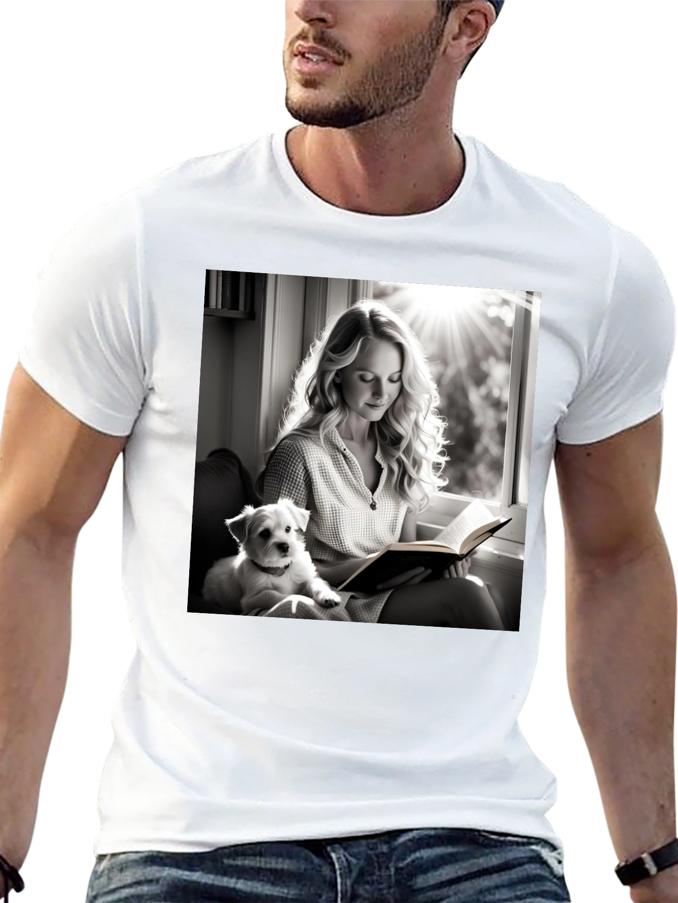 Book Reading Dog T-Shirt