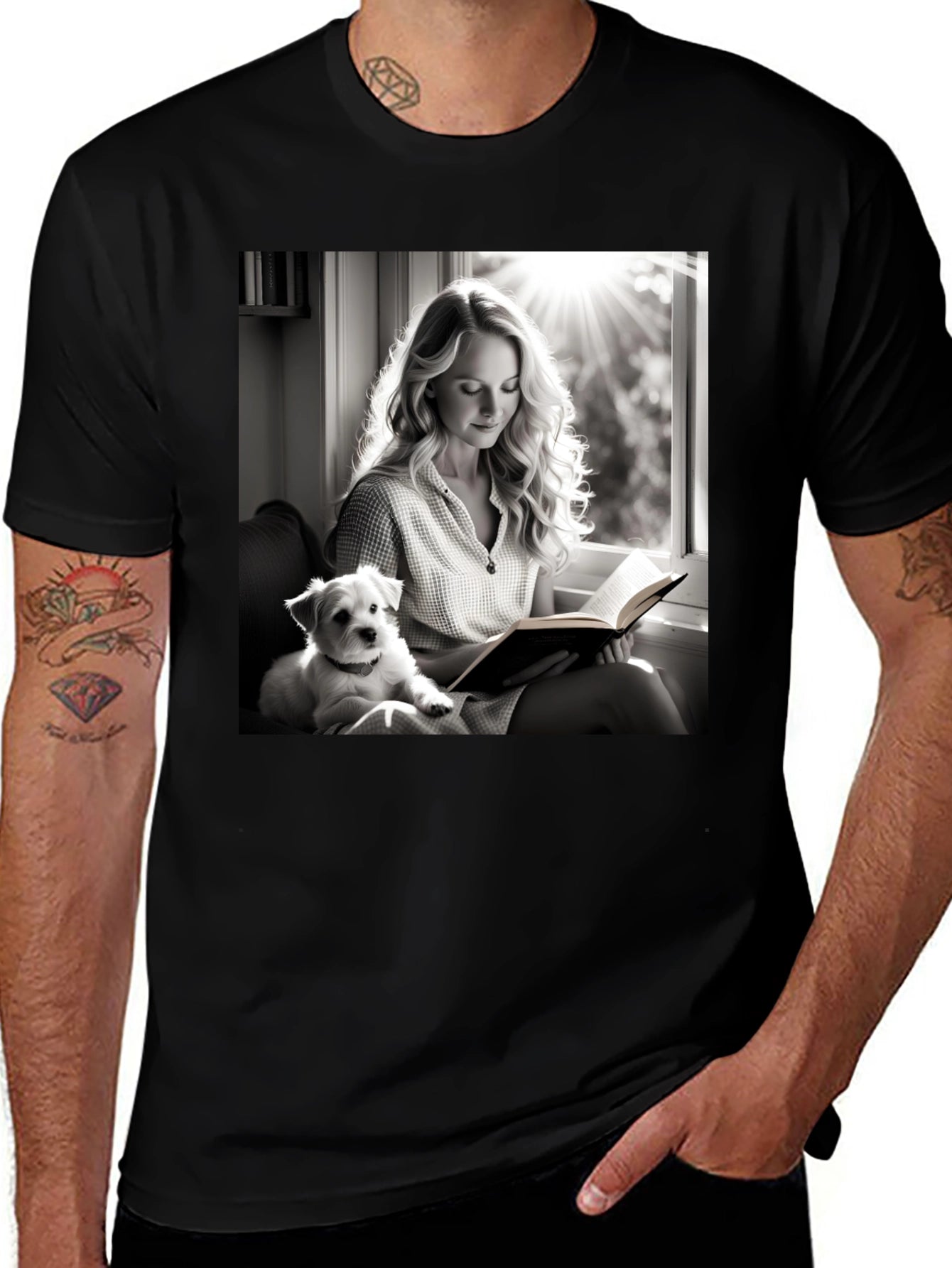 Book Reading Dog T-Shirt