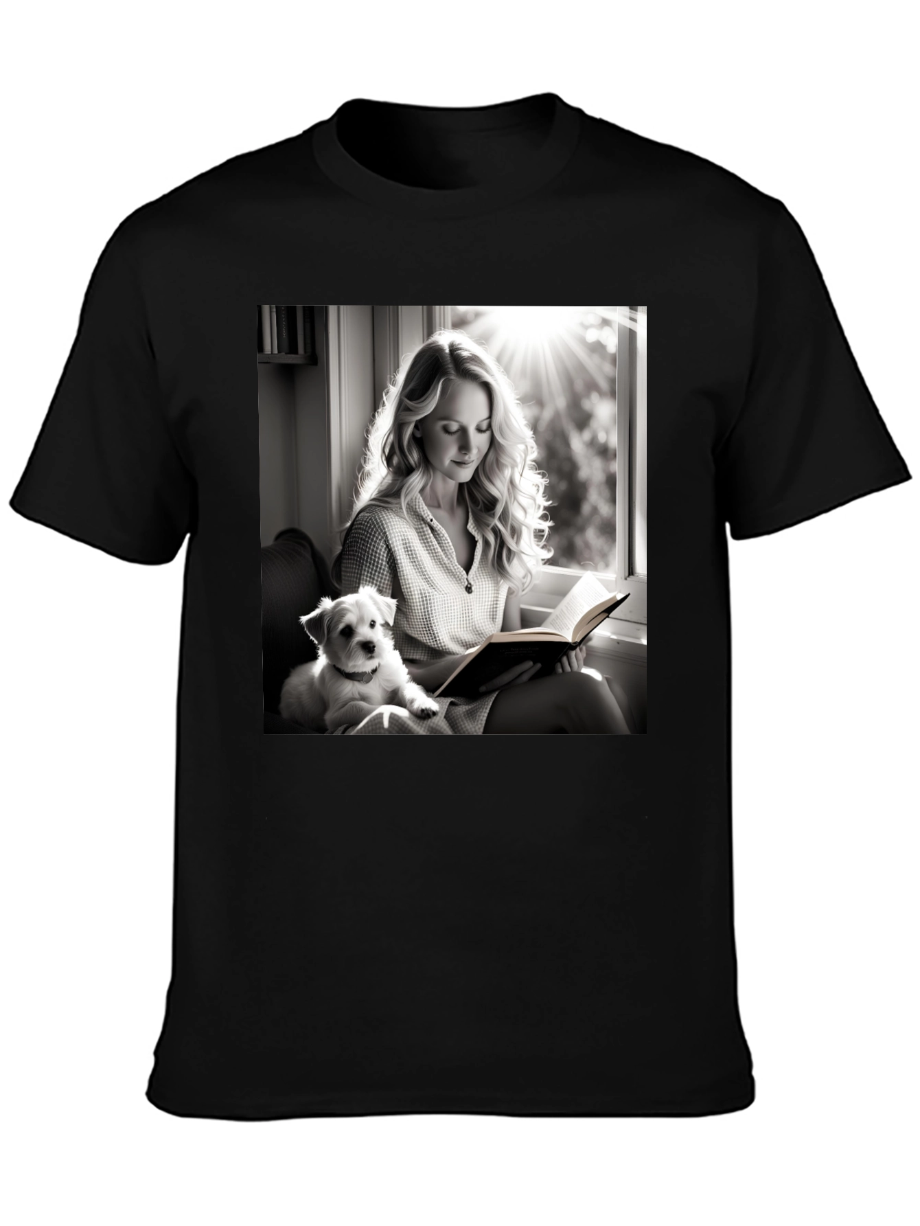 Book Reading Dog T-Shirt