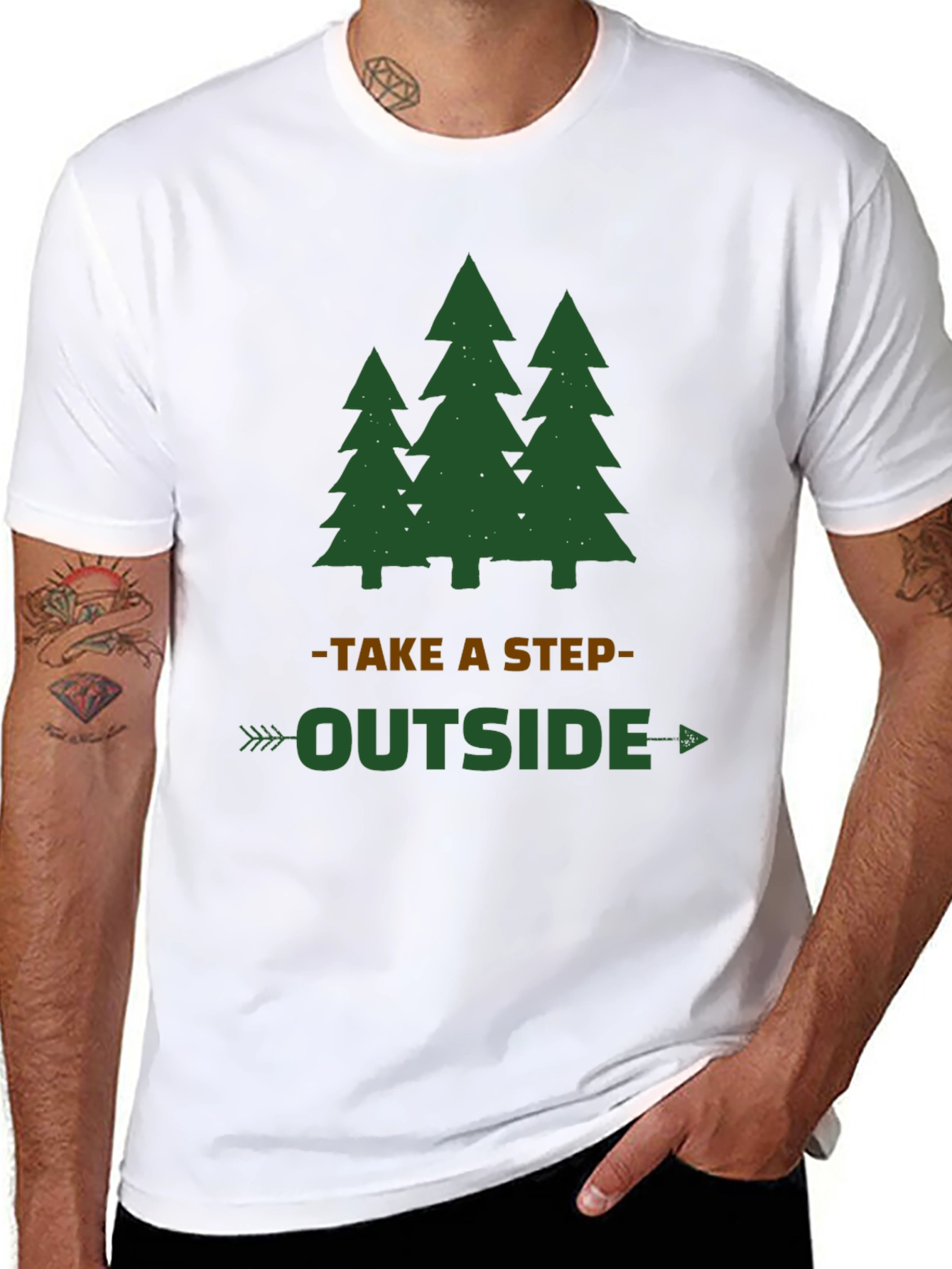 Take a Step Outside Tree Graphic Tee