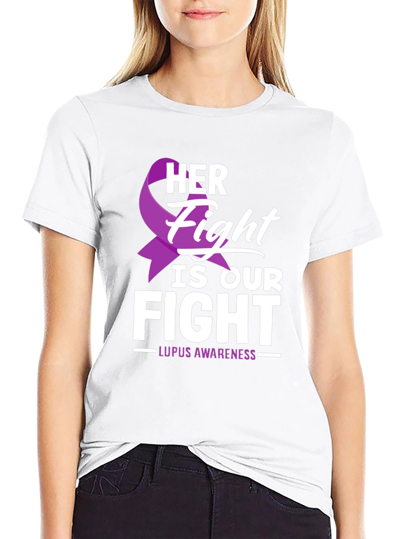 Lupus Awareness T-Shirt - Her Fight Is Our Fight