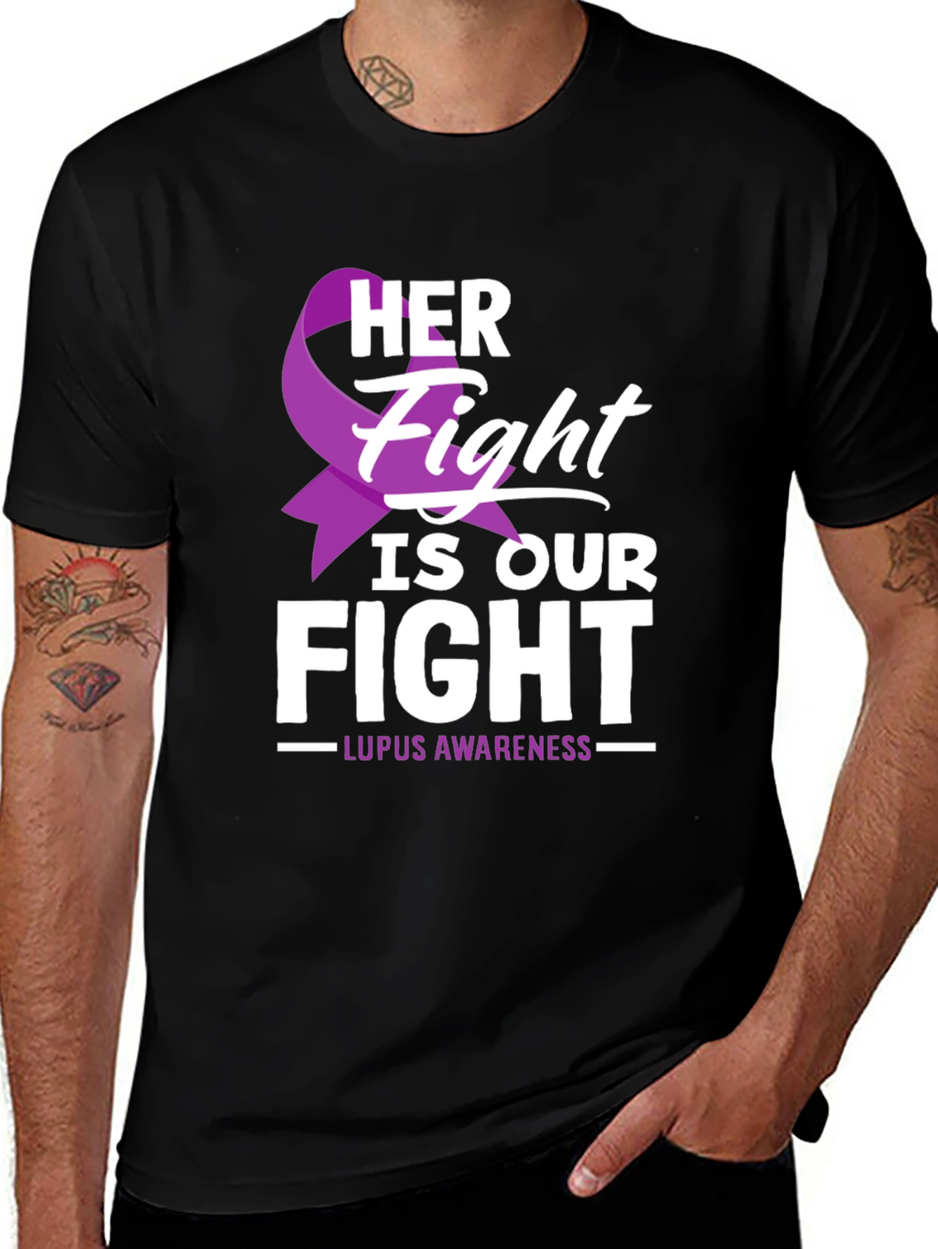 Lupus Awareness T-Shirt - Her Fight Is Our Fight