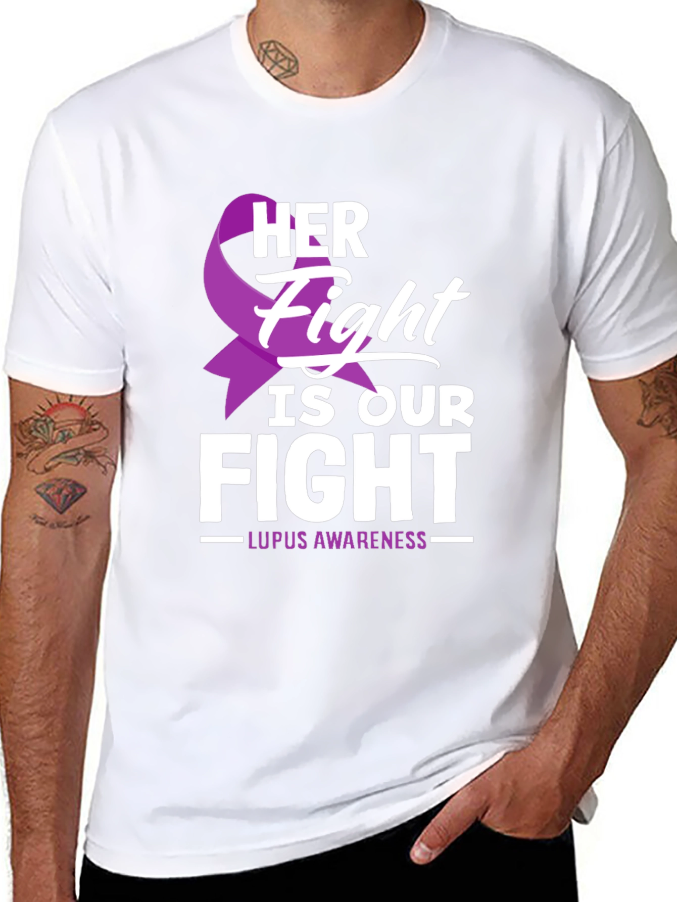 Lupus Awareness T-Shirt - Her Fight Is Our Fight