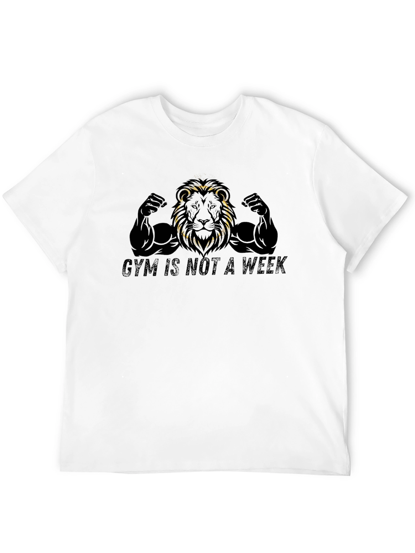 Gym Lion Graphic Tee - Motivation Fitness Shirt