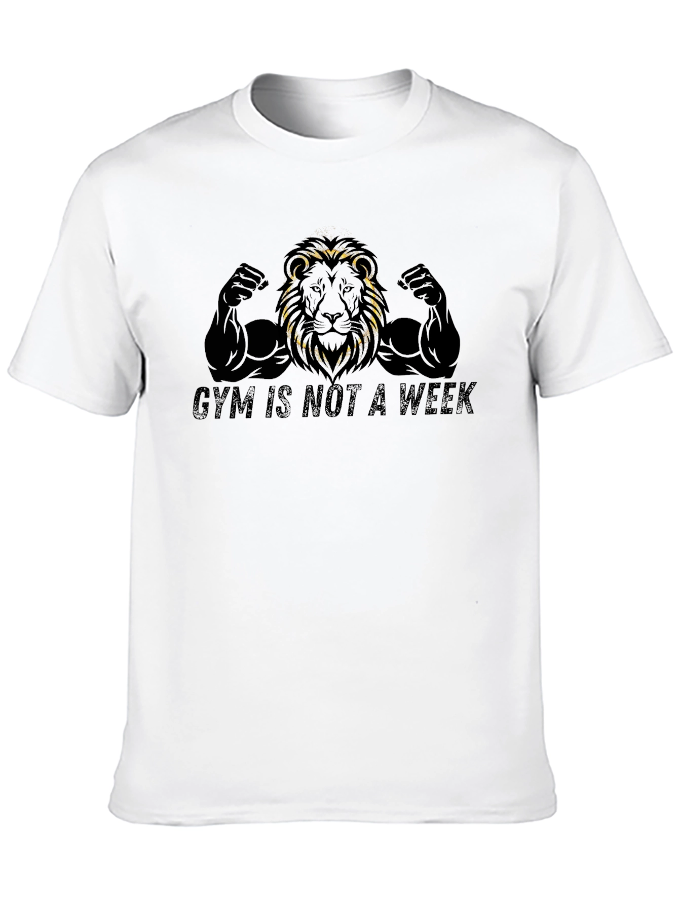Gym Lion Graphic Tee - Motivation Fitness Shirt