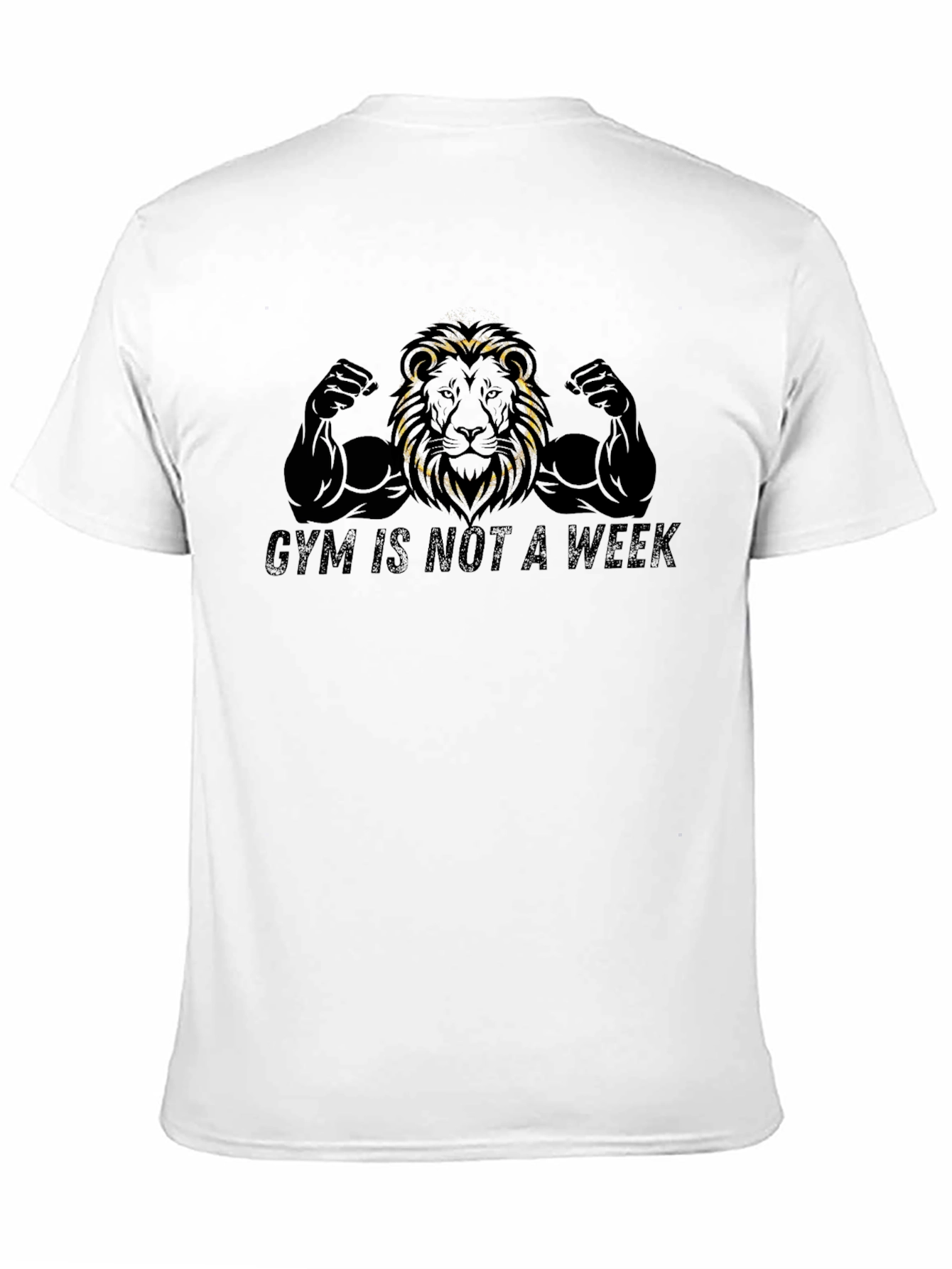Gym Lion Graphic Tee - Motivation Fitness Shirt