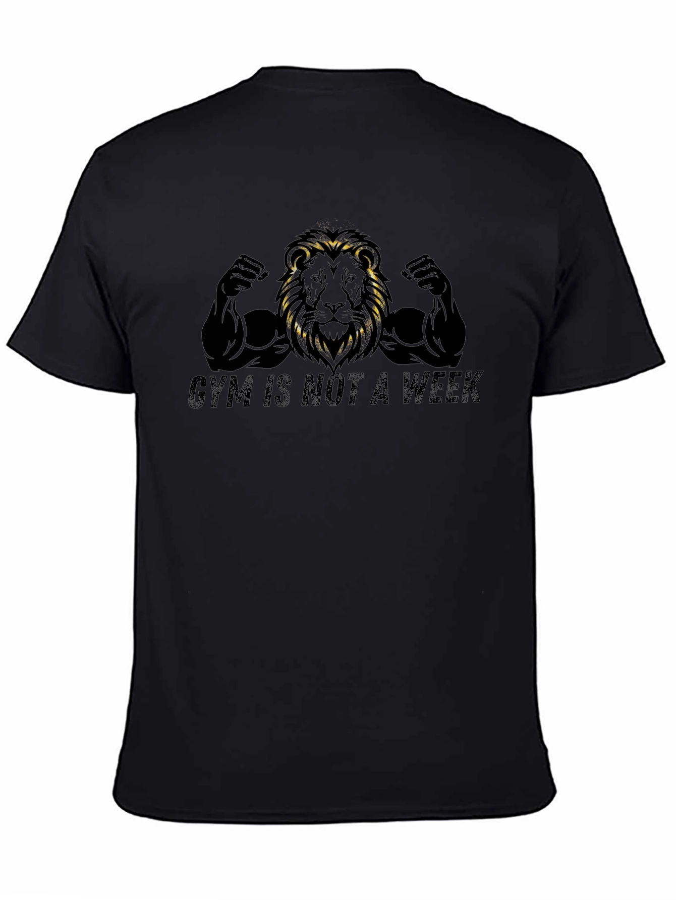 Gym Lion Graphic Tee - Motivation Fitness Shirt