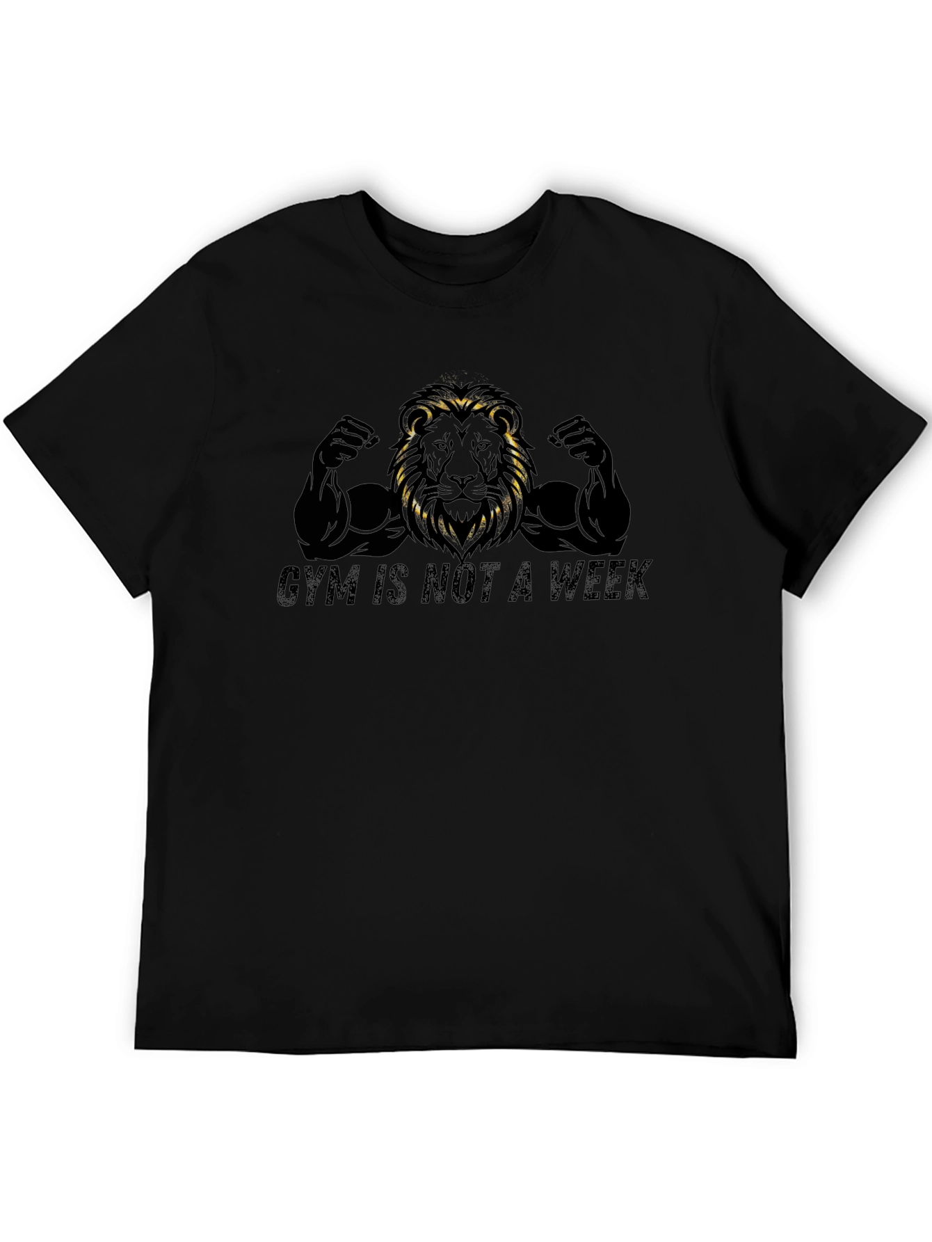 Gym Lion Graphic Tee - Motivation Fitness Shirt