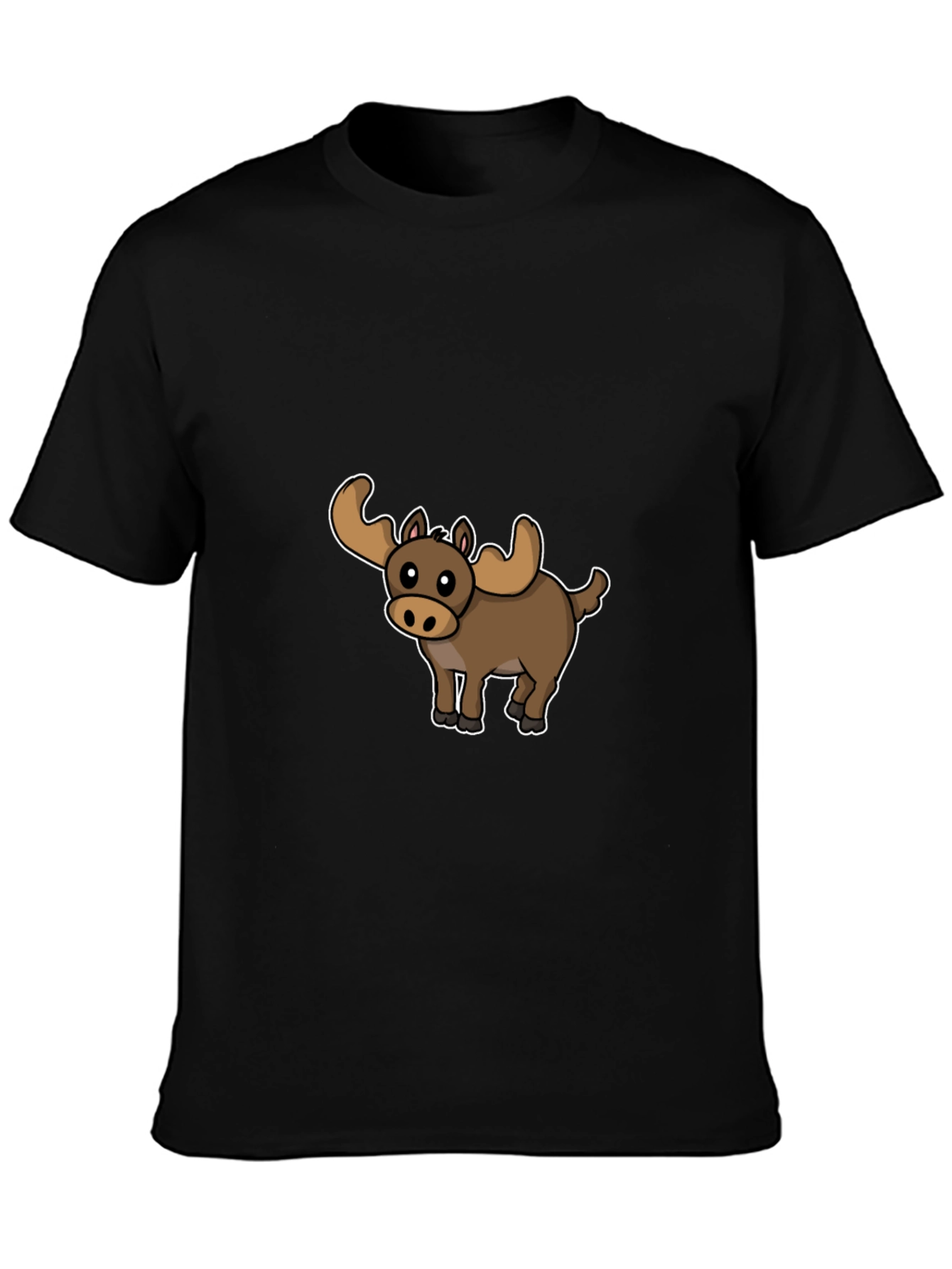 Moose Cartoon Graphic T-Shirt - Unisex