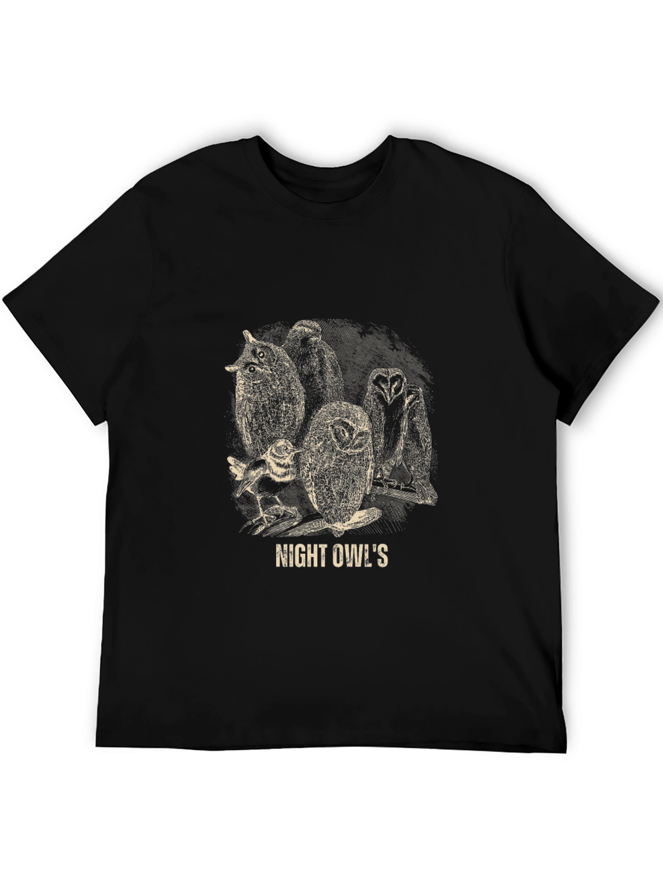 Night Owls Graphic T-Shirt - Mens Black Tee