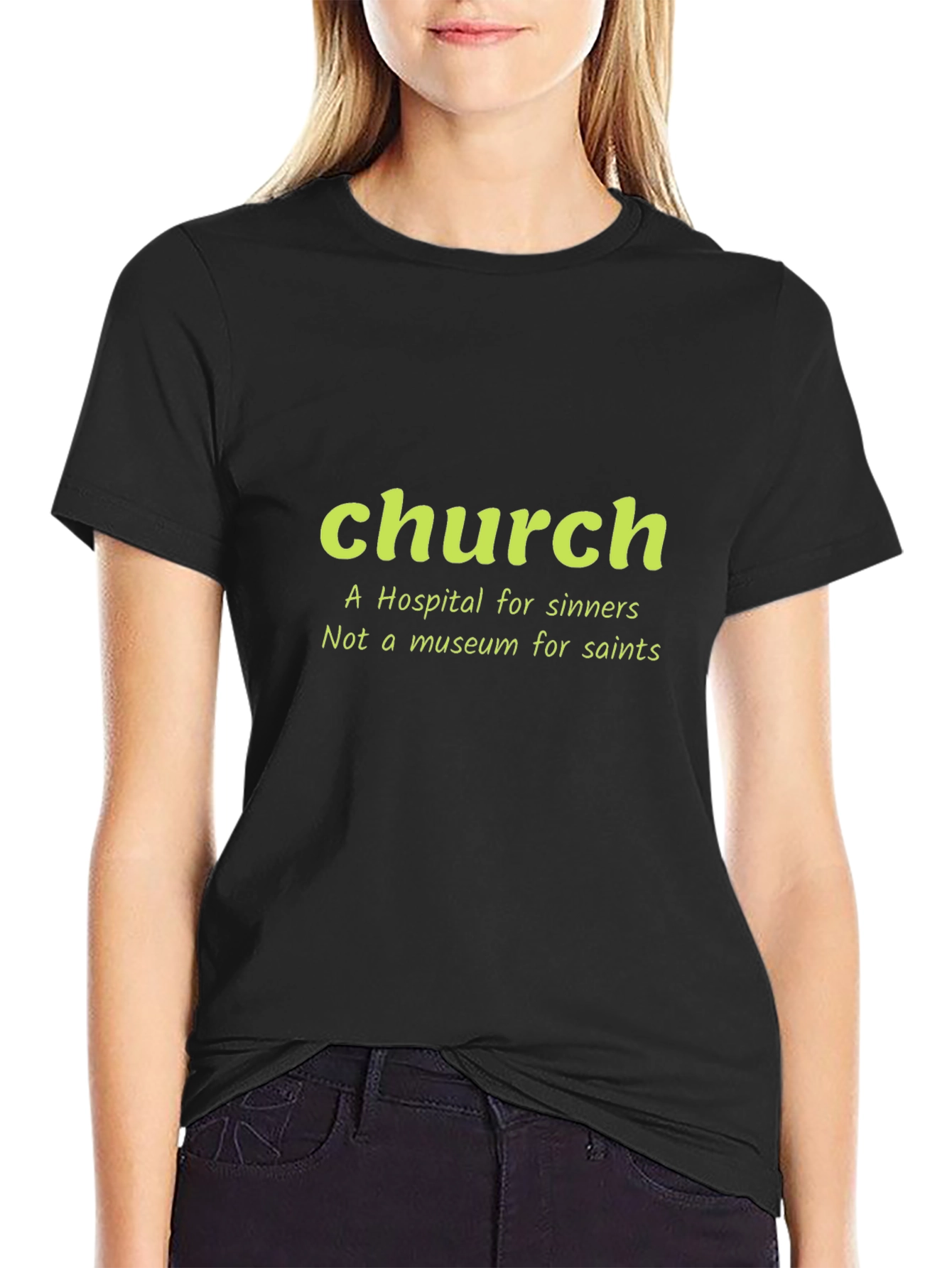 Church Hospital Sinner T-Shirt - Mens Crew Neck