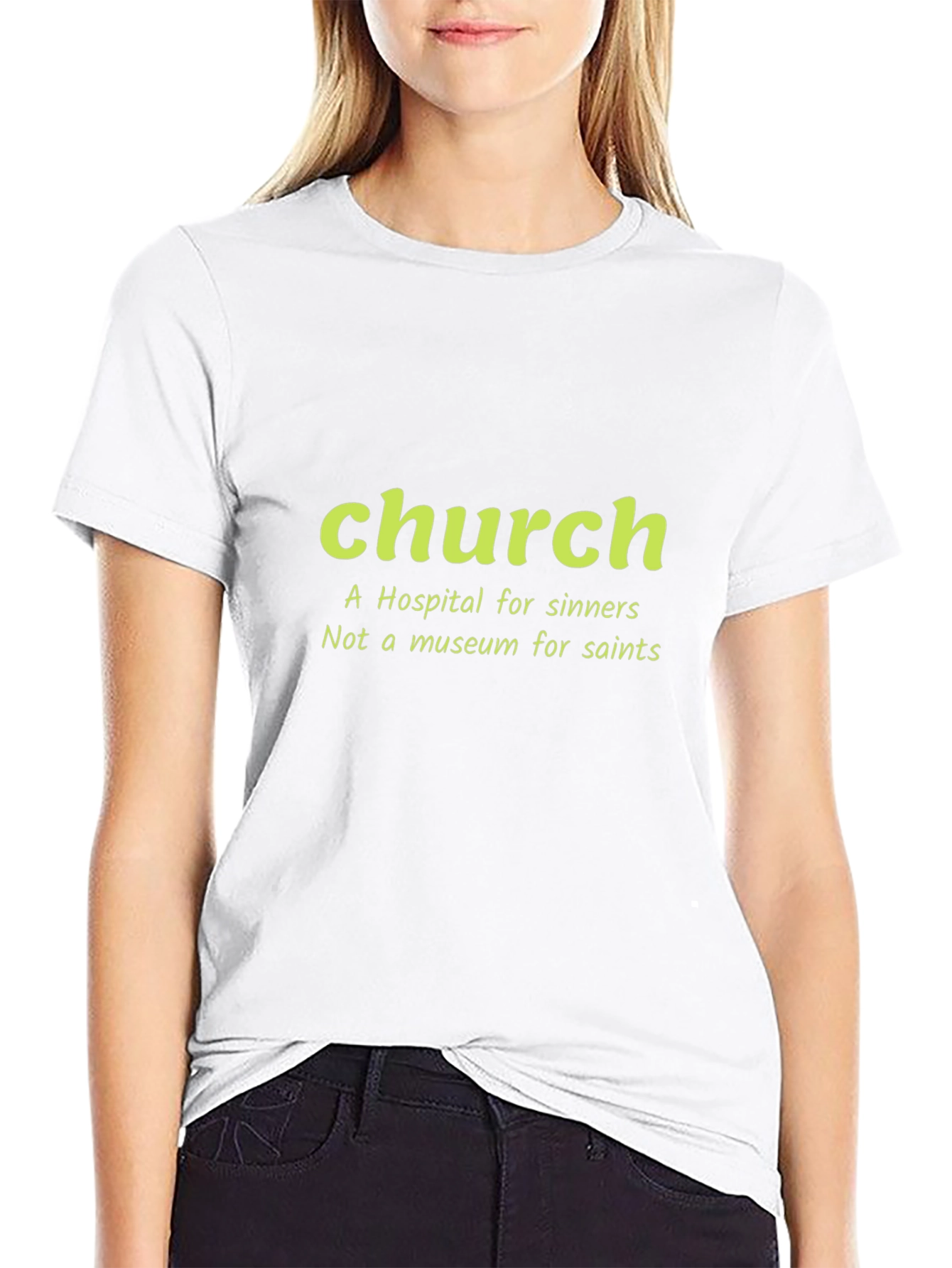 Church Hospital Sinner T-Shirt - Mens Crew Neck