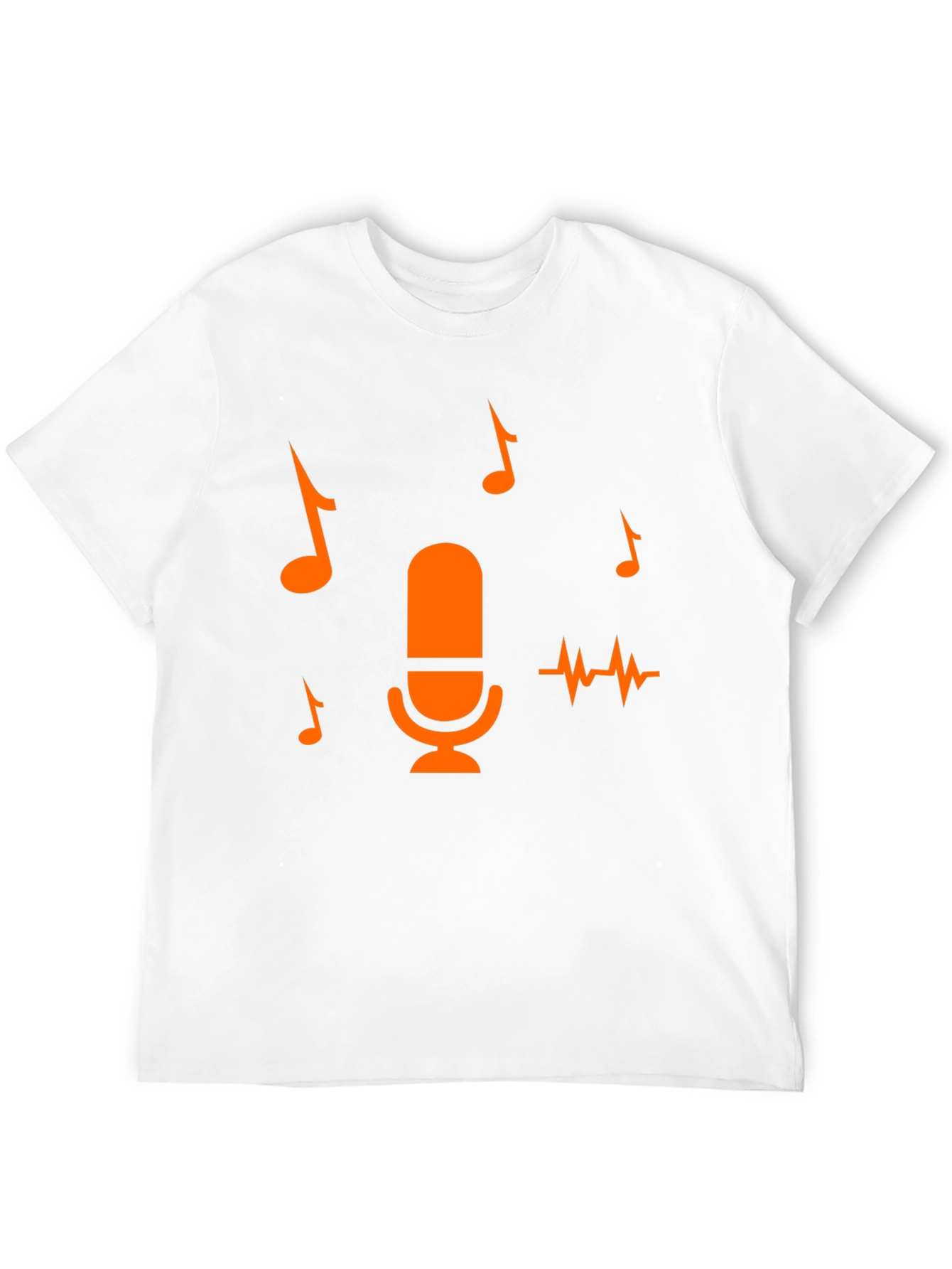Retro Microphone Graphic Tee - Black