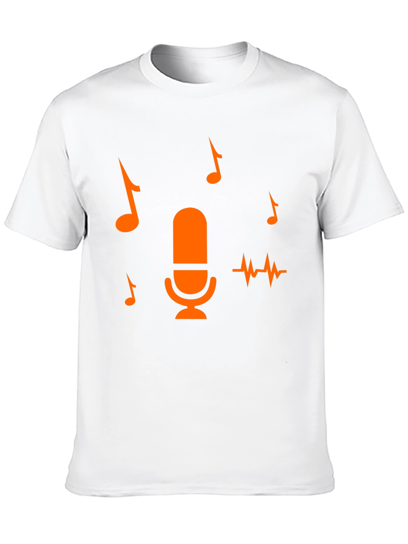 Retro Microphone Graphic Tee - Black