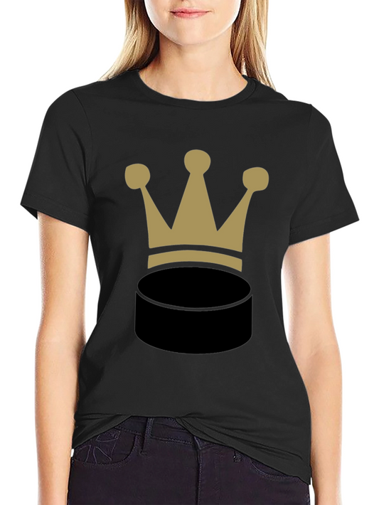 Crown Puck Graphic T-Shirt - Black