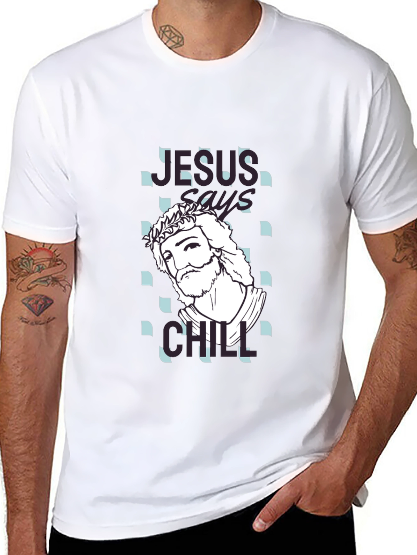 Jesus Says Chill T-Shirt - Relaxed Graphic Tee
