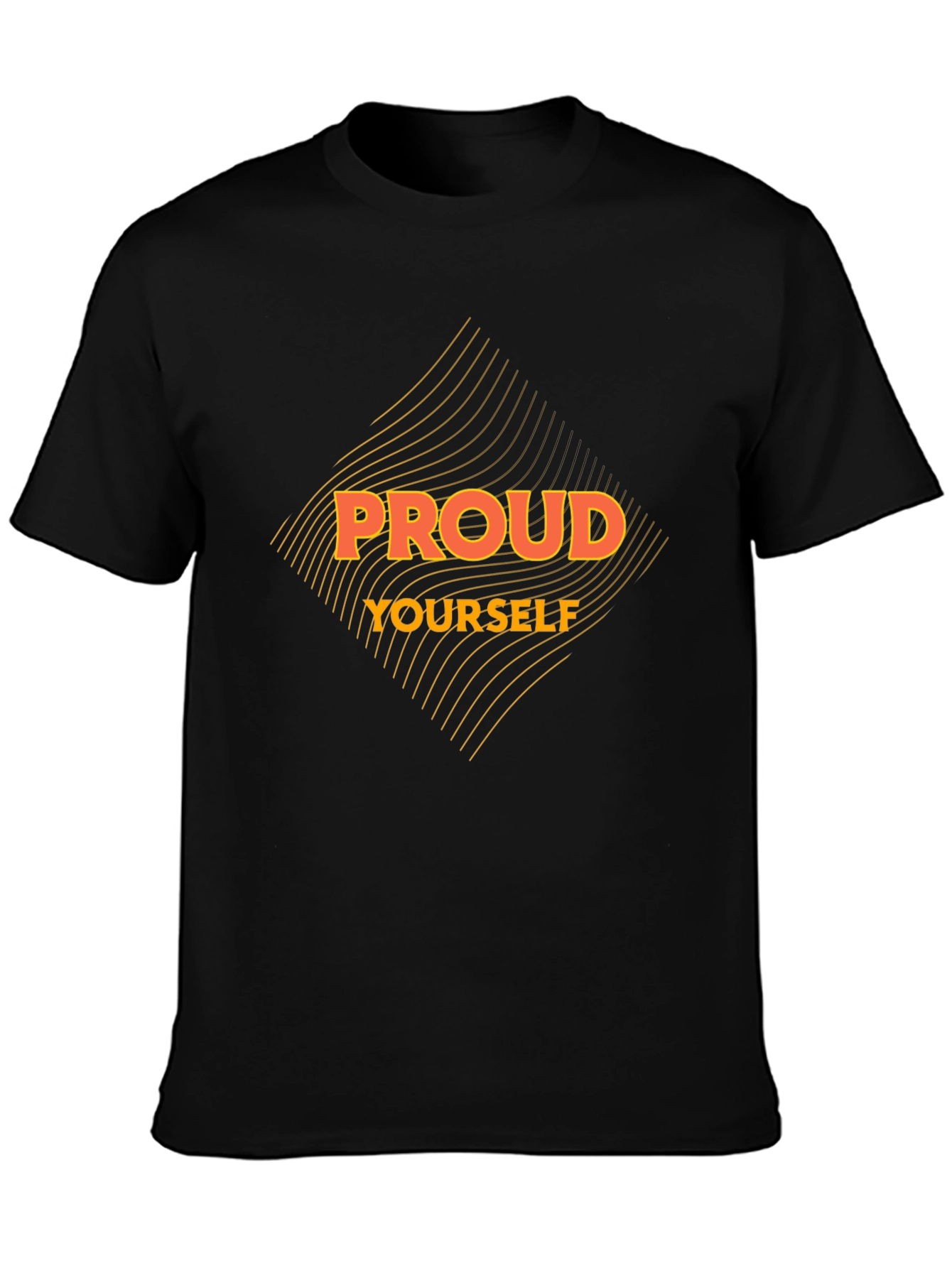 Proud Yourself Graphic Tee - Black Casual T-Shirt