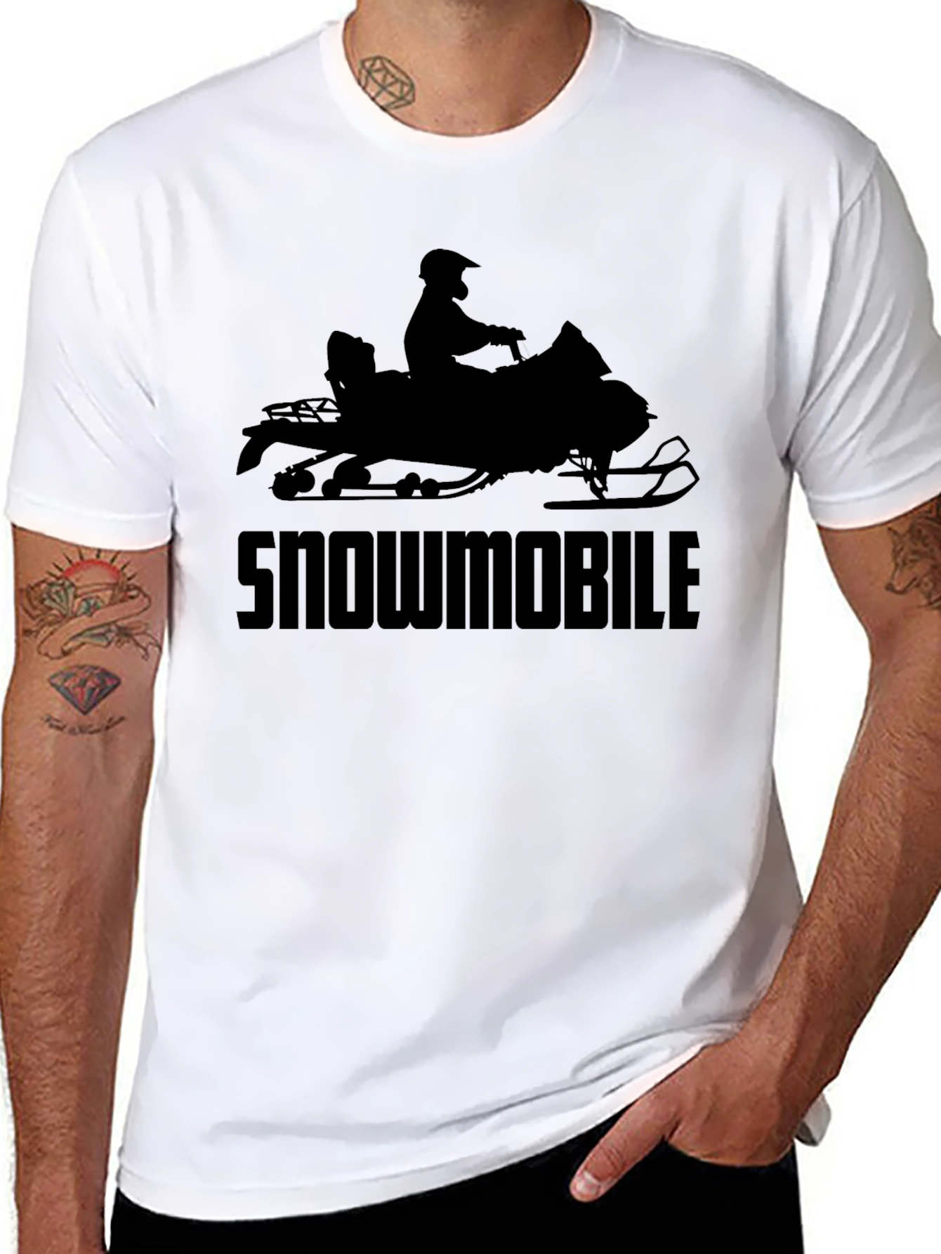 Snowmobile Graphic Tee - Black