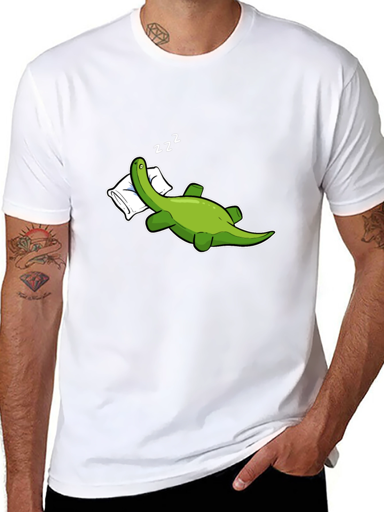 Sleeping Dinosaur Graphic T-Shirt
