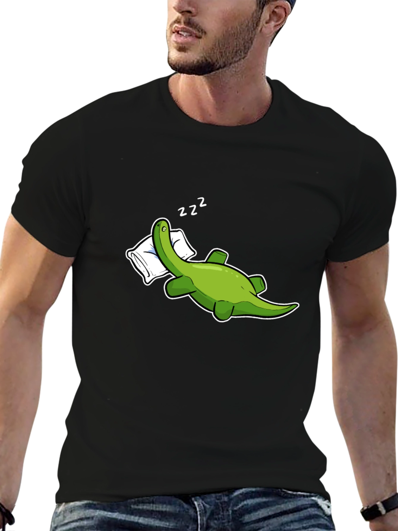 Sleeping Dinosaur Graphic T-Shirt