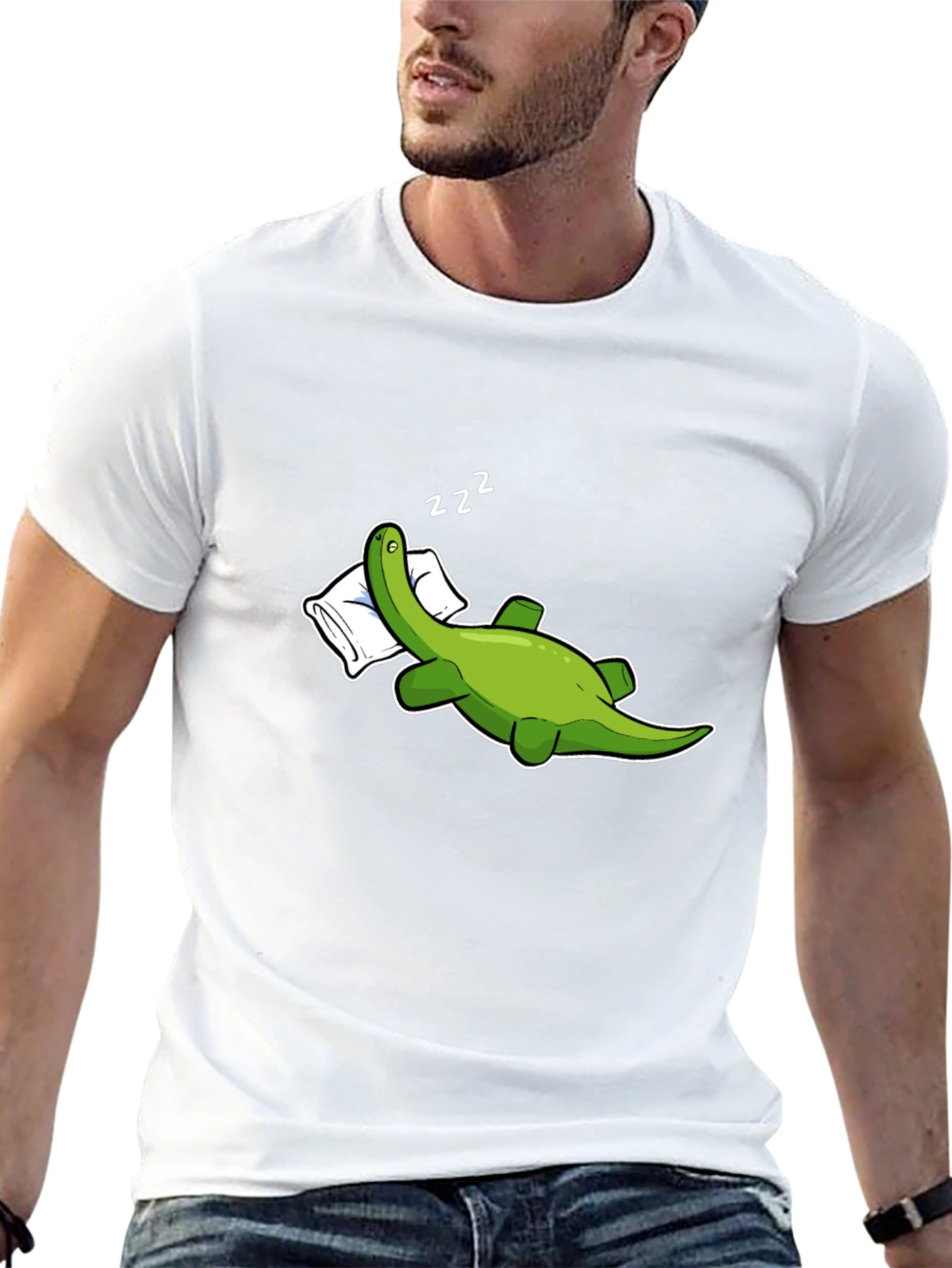 Sleeping Dinosaur Graphic T-Shirt