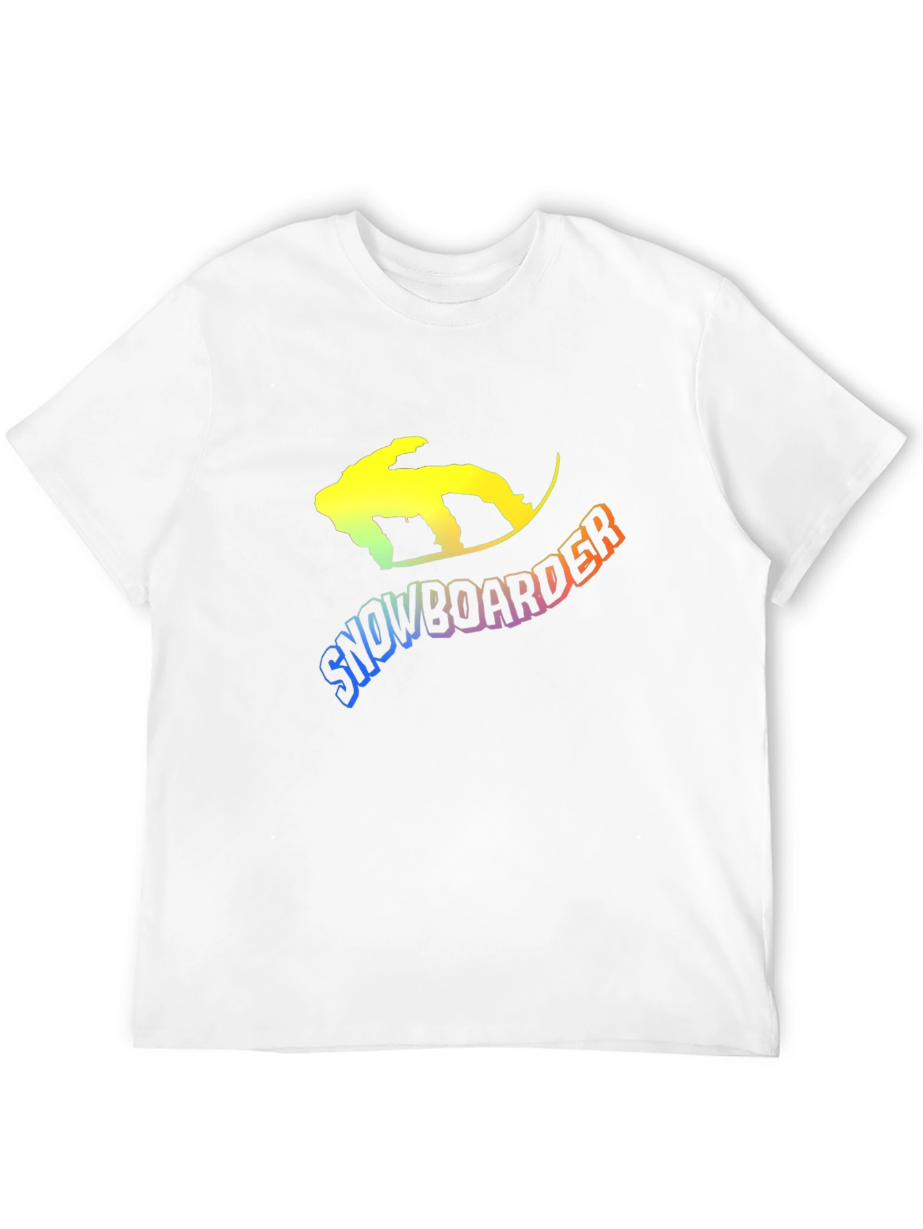 Snowboarder Graphic Tee - Black Cotton Blend T-Shirt
