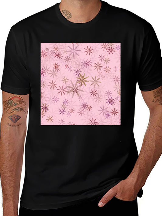 Floral Pattern Tee - Black