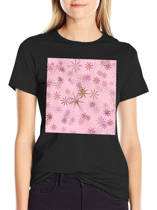 Floral Pattern Tee - Black