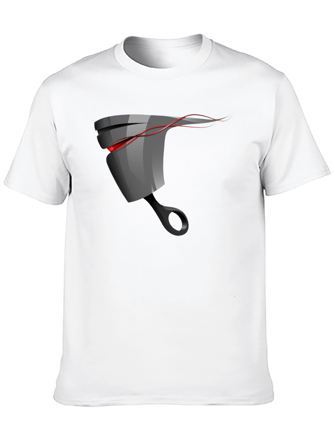 Mens Black Graphic T-Shirt - Piston Design