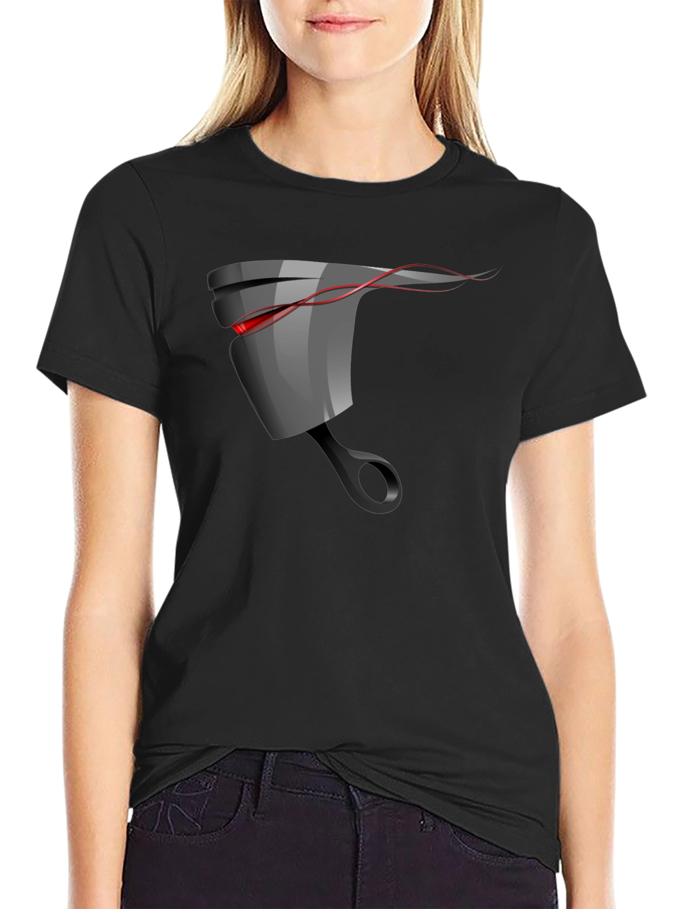 Mens Black Graphic T-Shirt - Piston Design